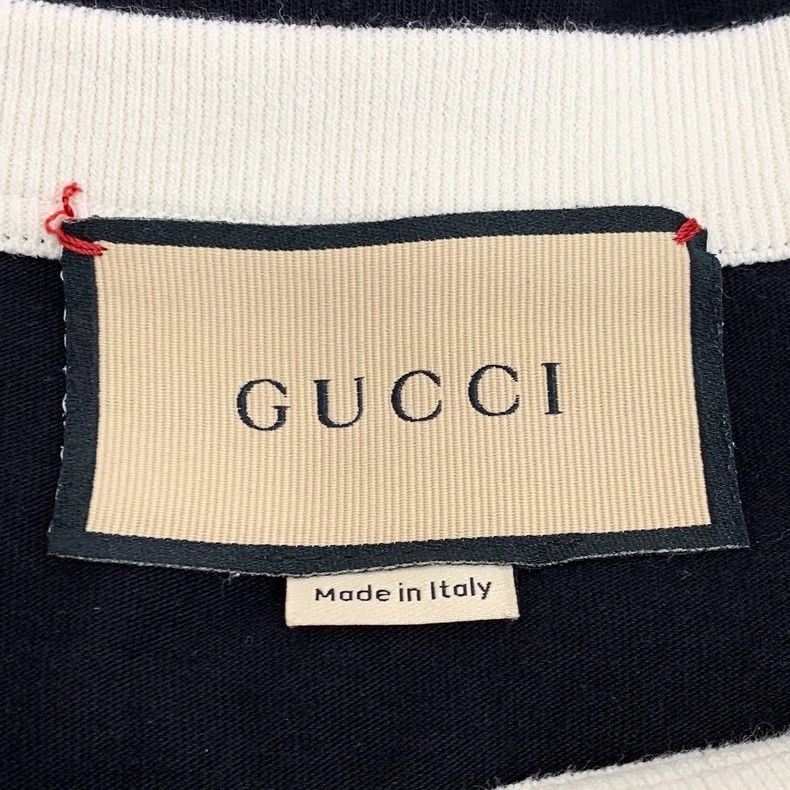Gucci Gucci Black logo embroidered cotton round-neck short-sleev Size L / US 10 / IT 46 - 5 Thumbnail