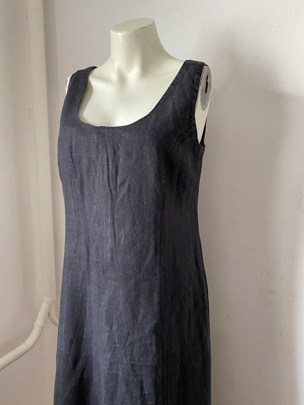 Vintage Noa Noa Linen Midi Dress Langenlook Size M Sk2424 Size M / US 6-8 / IT 42-44 - 2 Thumbnail