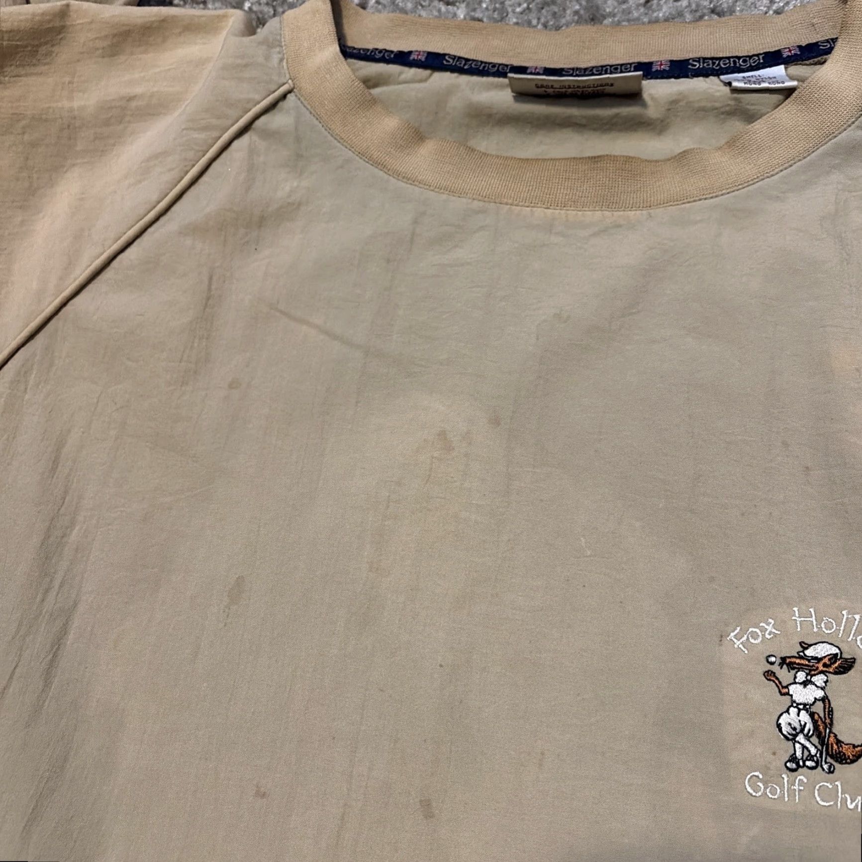 Vintage VINTAGE Slazenger Fox Hollow Club Beige Nylon Windbreaker Jacket XL Pullover Golf Men Size US XL / EU 56 / 4 - 7 Thumbnail