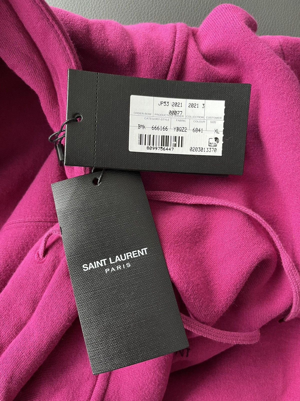 Hedi Slimane × Saint Laurent Paris × Yves Saint Laurent Rare Brand New Rive Gauche Saint Laurent Logo Hoodie Runway Size US XL / EU 56 / 4 - 9 Thumbnail