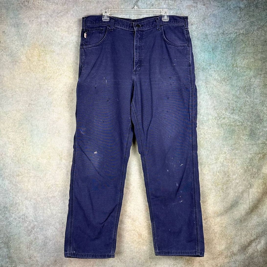 Carhartt × Vintage Vintage 90s Carhartt Carpenter Pants Sz 38 Fire Resistant Size US 38 / EU 54 - 3 Thumbnail