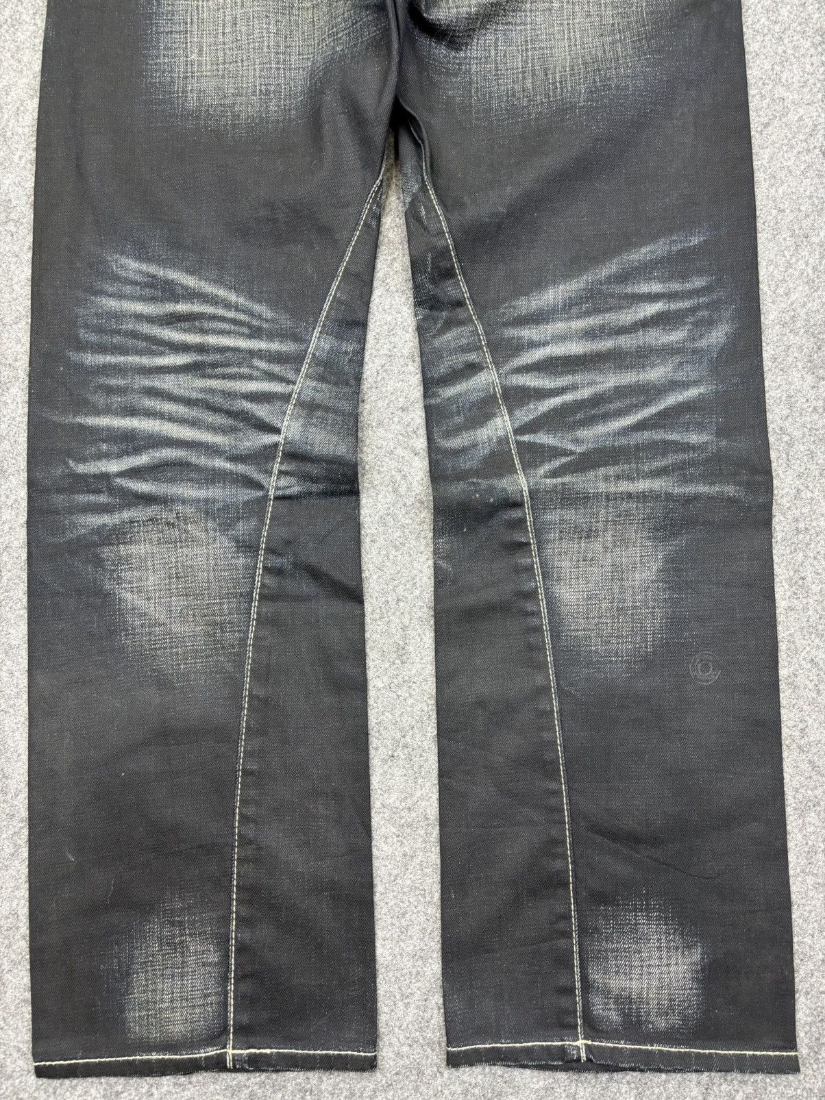 Japanese Brand 💥Sick Back Number Multipockets Indigo Stone Wash Denim F718 Size US 32 / EU 48 - 15 Thumbnail
