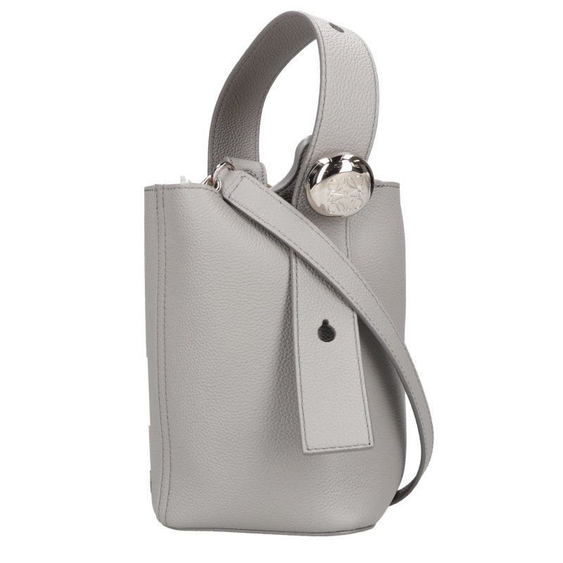 Loewe LOEWE Pebble Bucket 2-Way Leather Bag Gray Size ONE SIZE - 1 Thumbnail