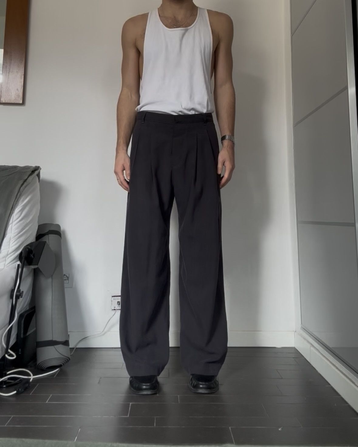 Japanese Brand Japanese Silk-Linen Pleated Wide-Leg Loose Straight Trousers Size US 32 / EU 48 - 1 Thumbnail