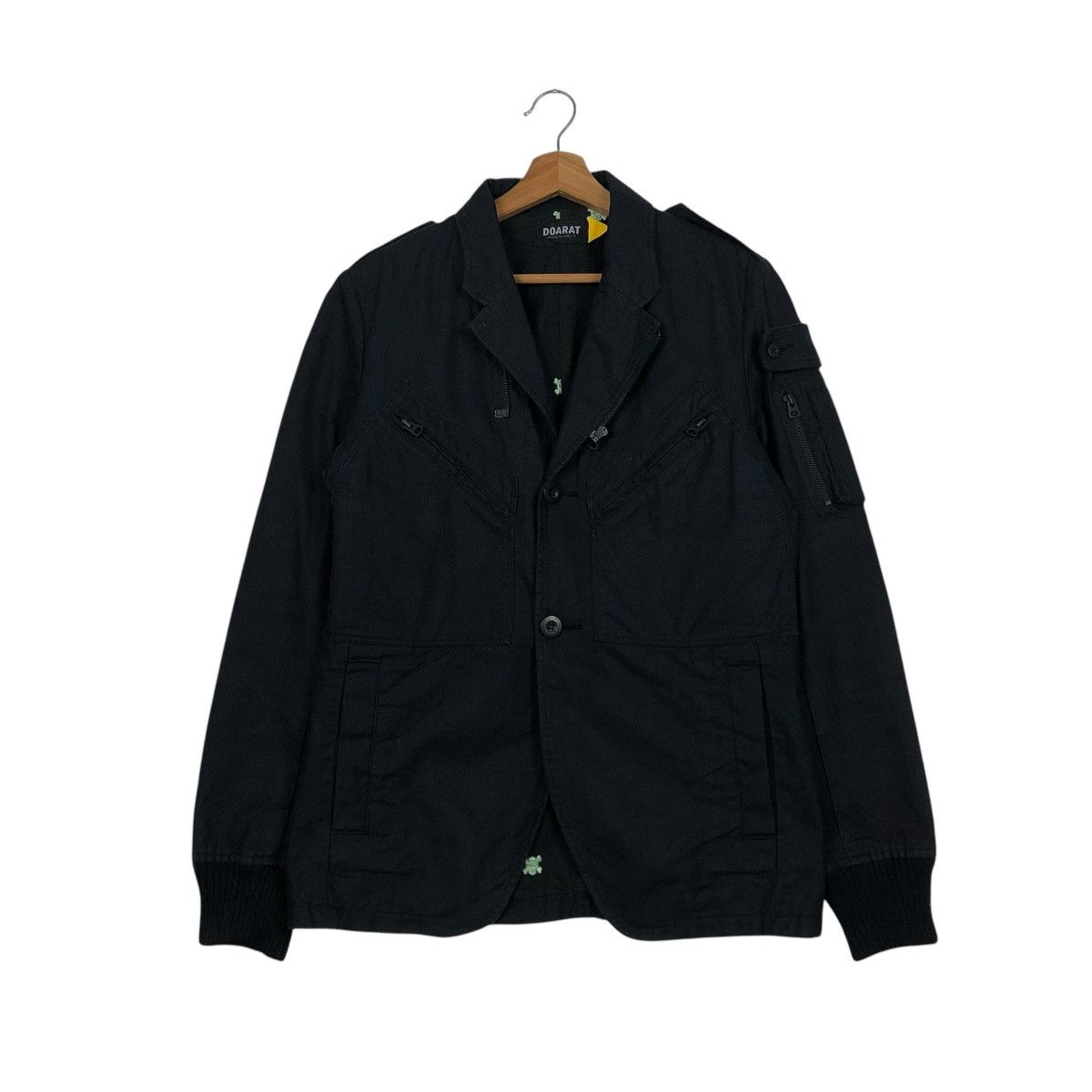 Hysteric Glamour 🔥RICH BLACK BIKER BONDAGE JACKET DOARAT CARGO POCKETS Size US M / EU 48-50 / 2 - 3 Thumbnail