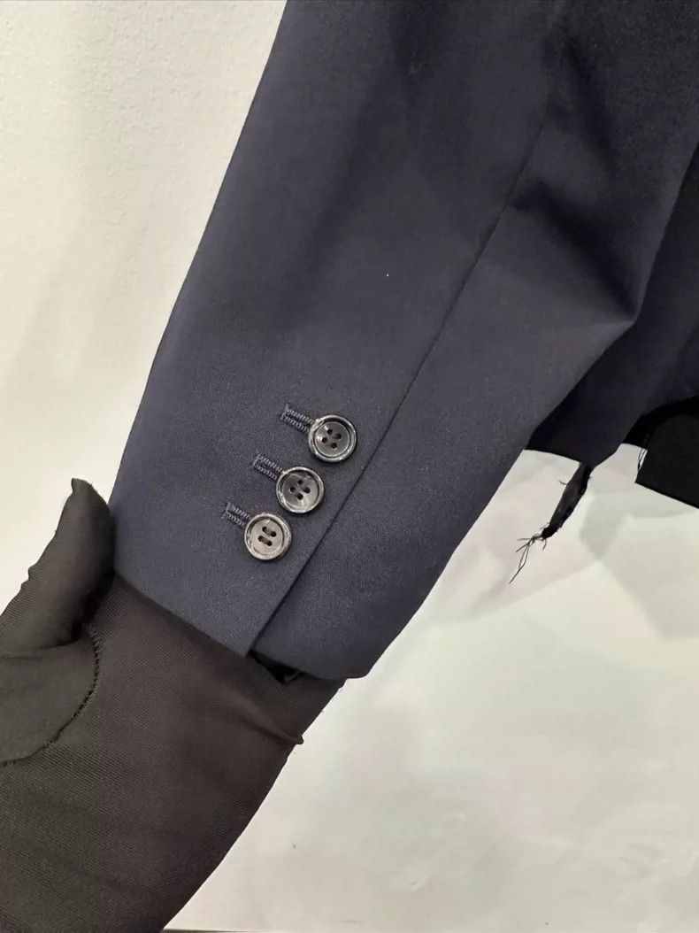 Comme des Garcons Comme Des Garcons Dark blue wool ladies jacket Size M / US 6-8 / IT 42-44 - 5 Thumbnail