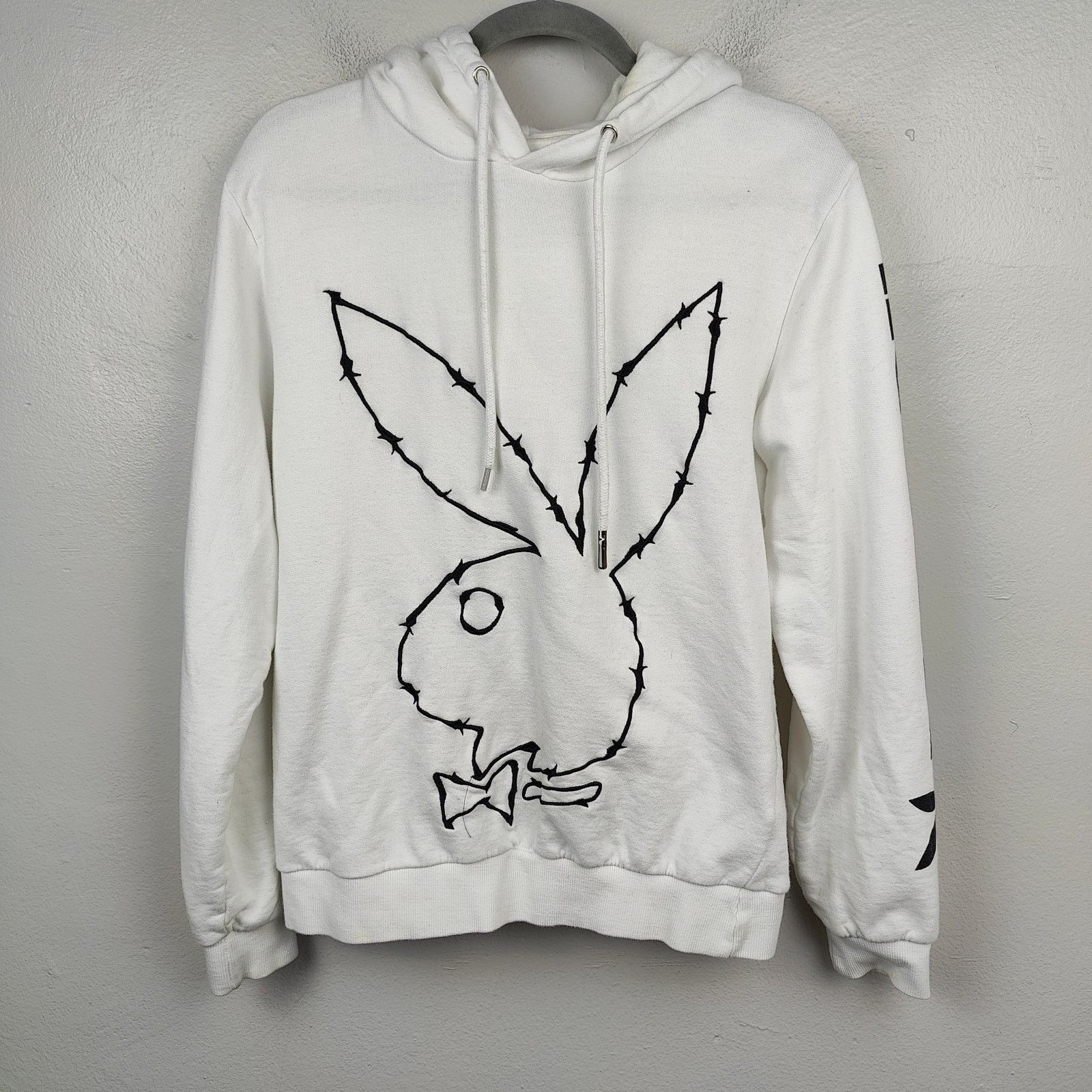 Eleven Paris Eleven Paris Playboy Layla Hoodie Medium White Barbed Wire Size US M / EU 48-50 / 2 - 1 Thumbnail