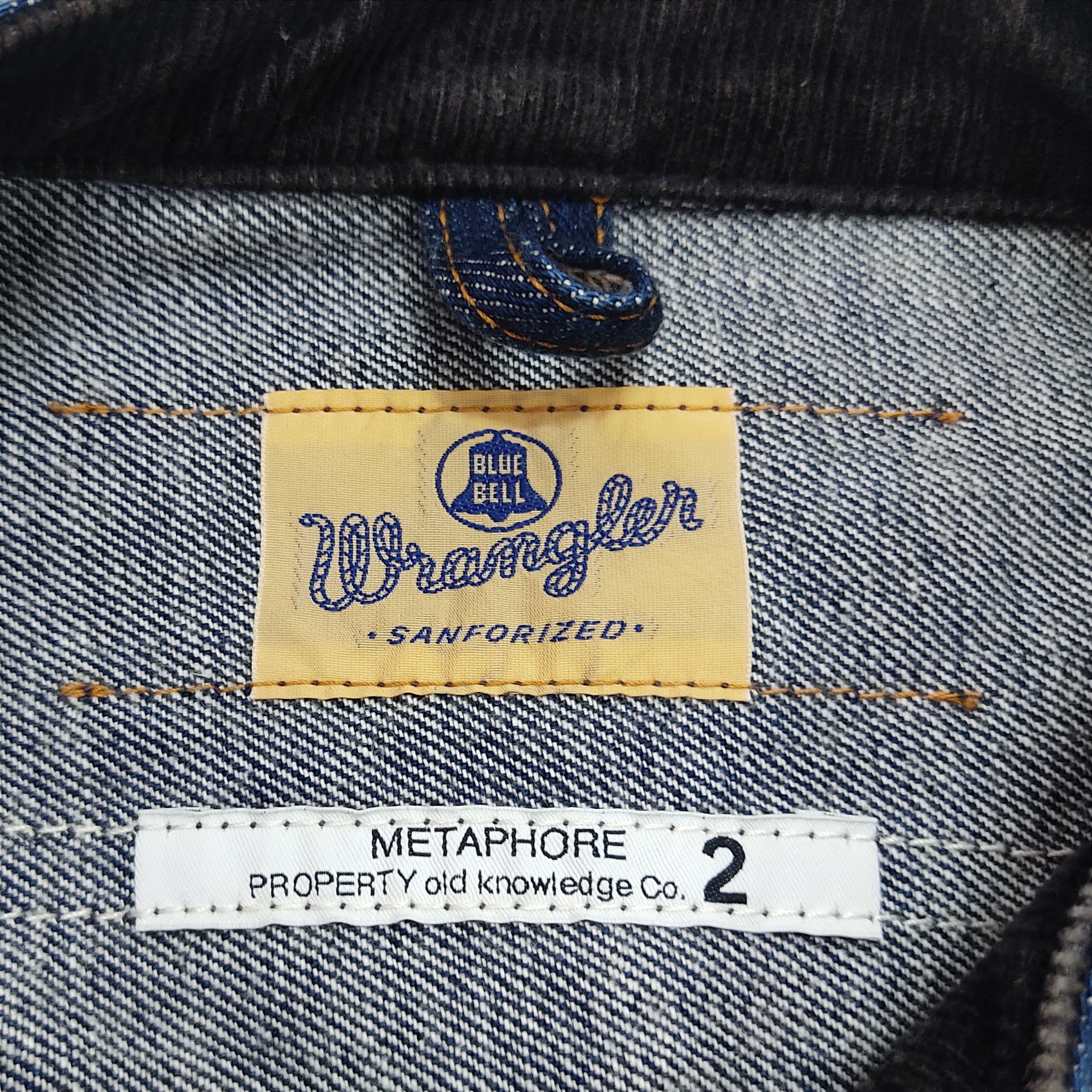 Japan Blue WRANGLER BLUE BELL Collarless Denim Jacket Size US M / EU 48-50 / 2 - 9 Thumbnail