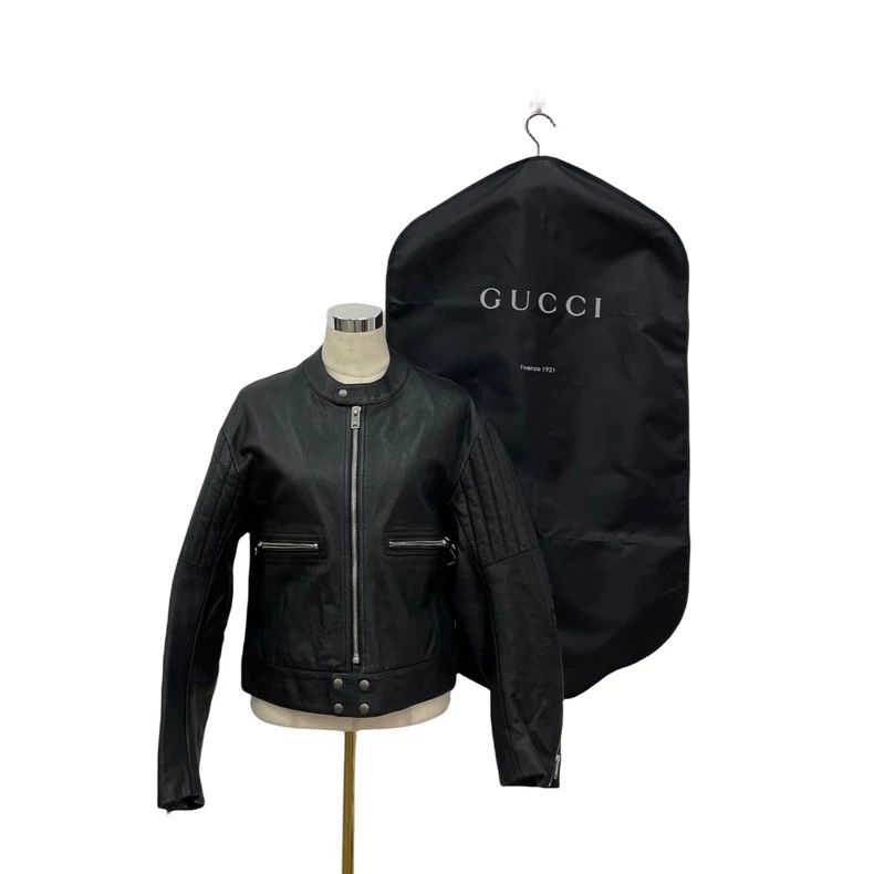 Gucci Gucci Black motorcycle leather jacket 2502-Nextarrow Size US M / EU 48-50 / 2 - 7 Thumbnail