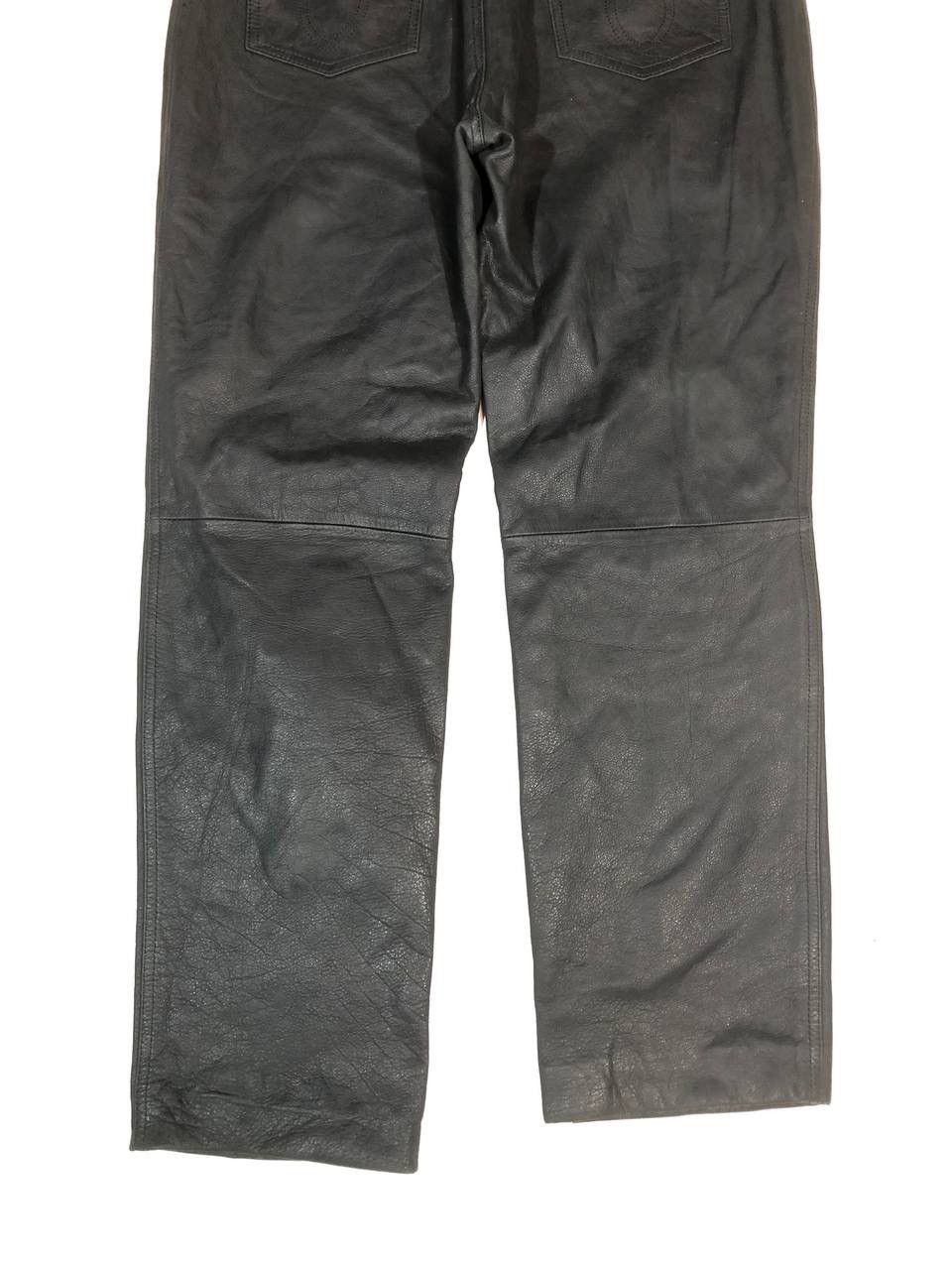 Leather Linus Avangarde Moto Biker Leather Pants Vintage Size US 35 - 6 Thumbnail
