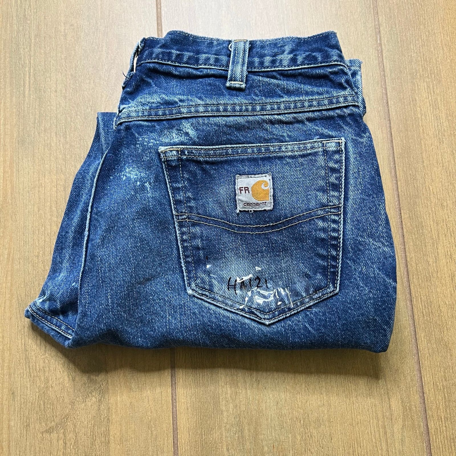 Carhartt Vintage Carhartt FR Jeans Mens 34x30 Blue Denim Utility Work Size US 34 / EU 50 - 1 Thumbnail