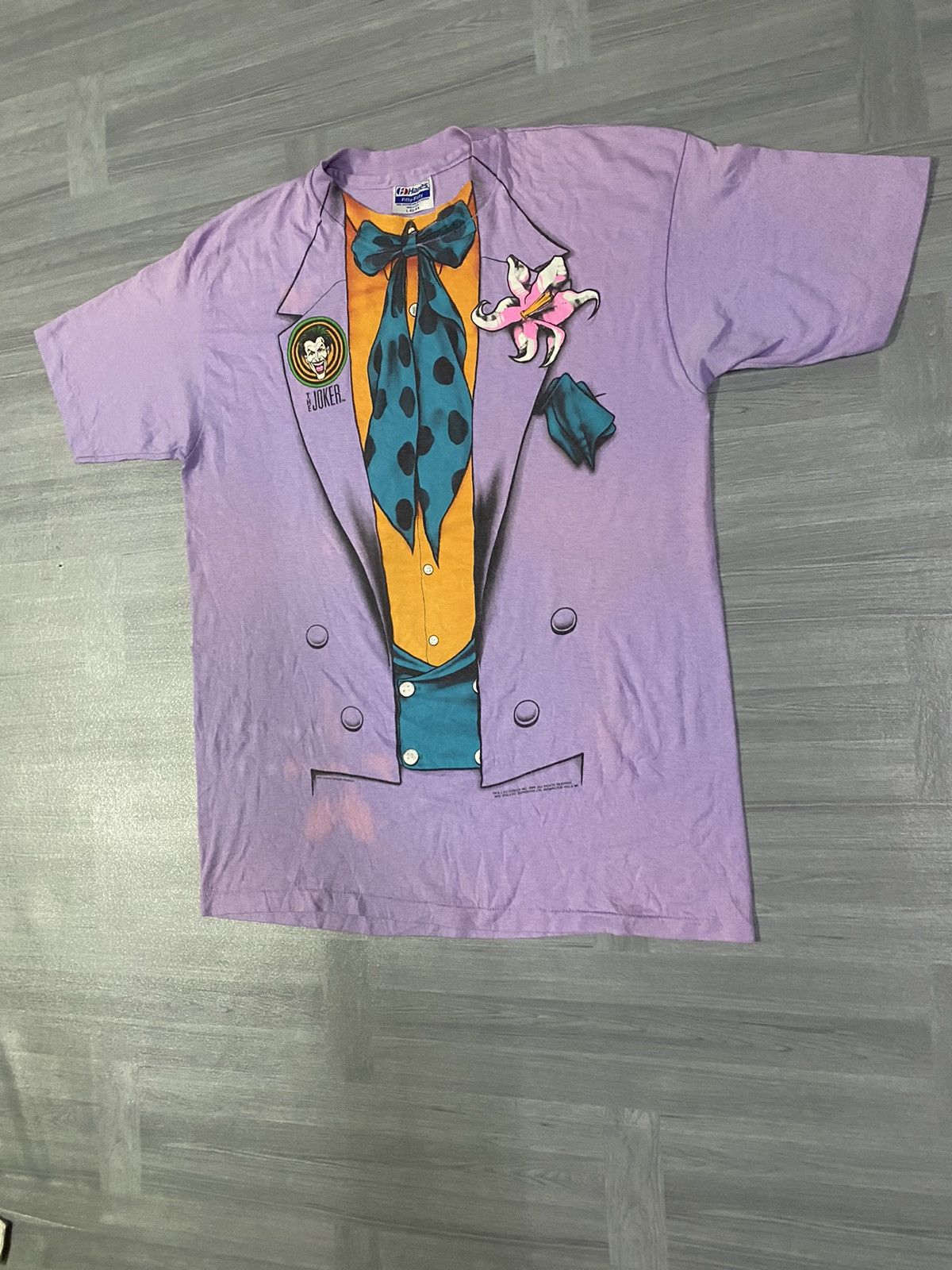 DC Comics Vintage 🔥 RARE 🔥1989 Batman & The Joker Tuxedo Tee Size US L / EU 52-54 / 3 - 2 Thumbnail