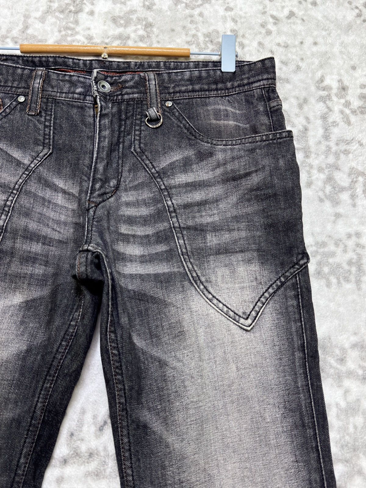 Nicole Club Vintage Nicole Club For Men Snake Pattern Flared Denim Jeans Size US 31 - 5 Thumbnail