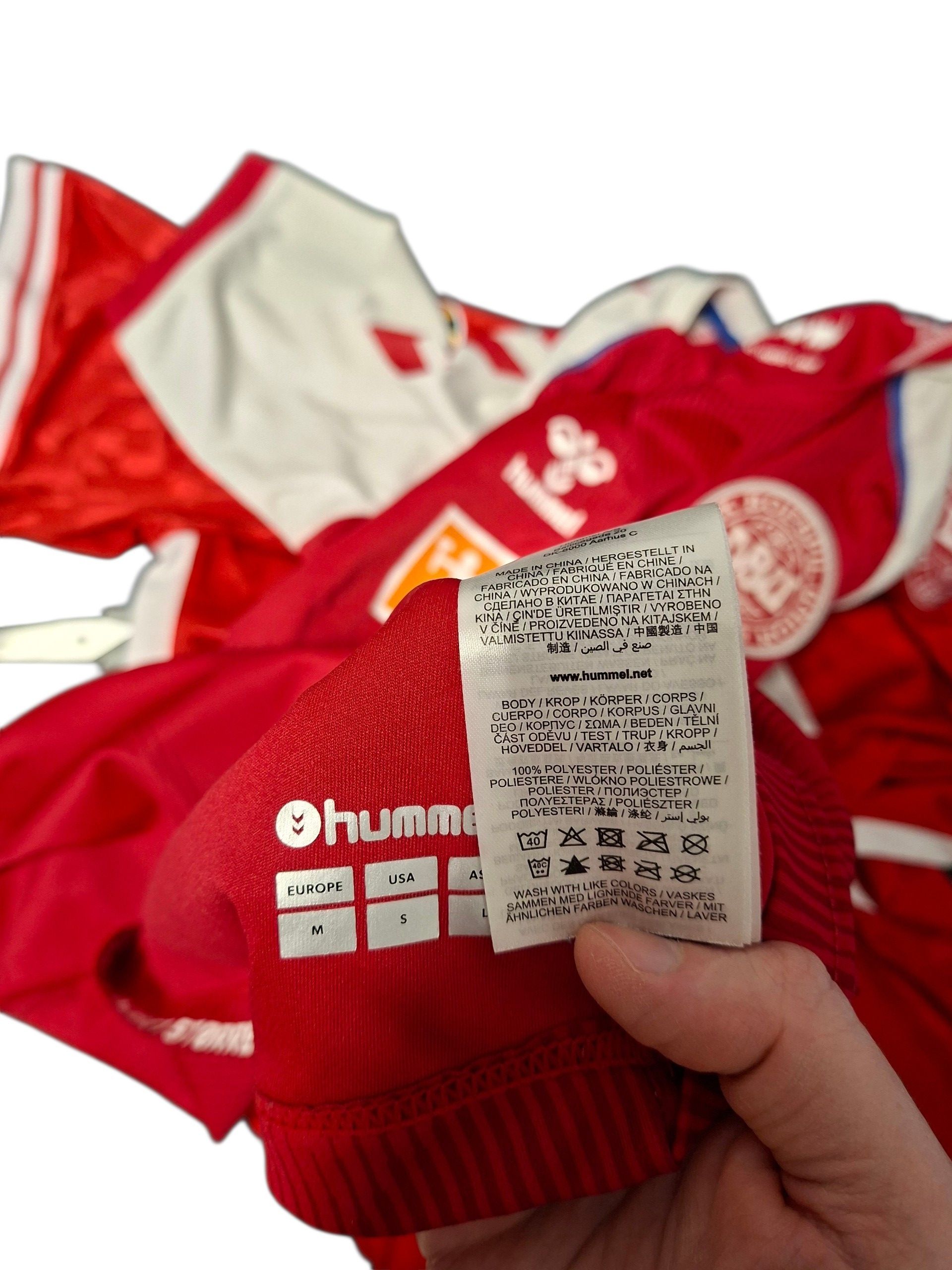 Hummel DENMARK HUMMEL VINTAGE SOCCER JERSEY TEE Size US M / EU 48-50 / 2 - 5 Thumbnail