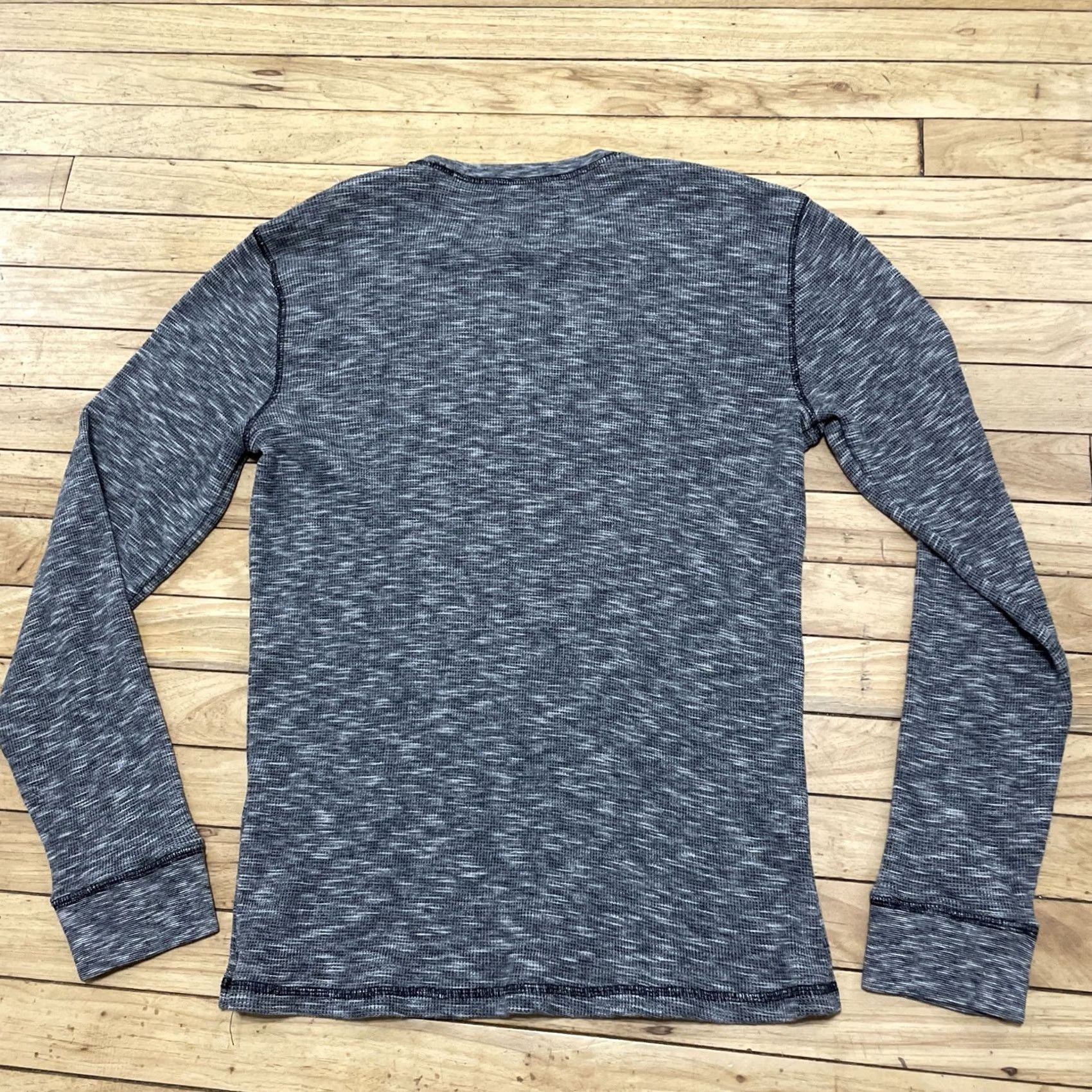 Express VINTAGE Express Y2k Slim Thermal Waffle Knit Sweater Adult L Gray Blue Pique Lion Logo Nylon? Size US L / EU 52-54 / 3 - 2 Thumbnail