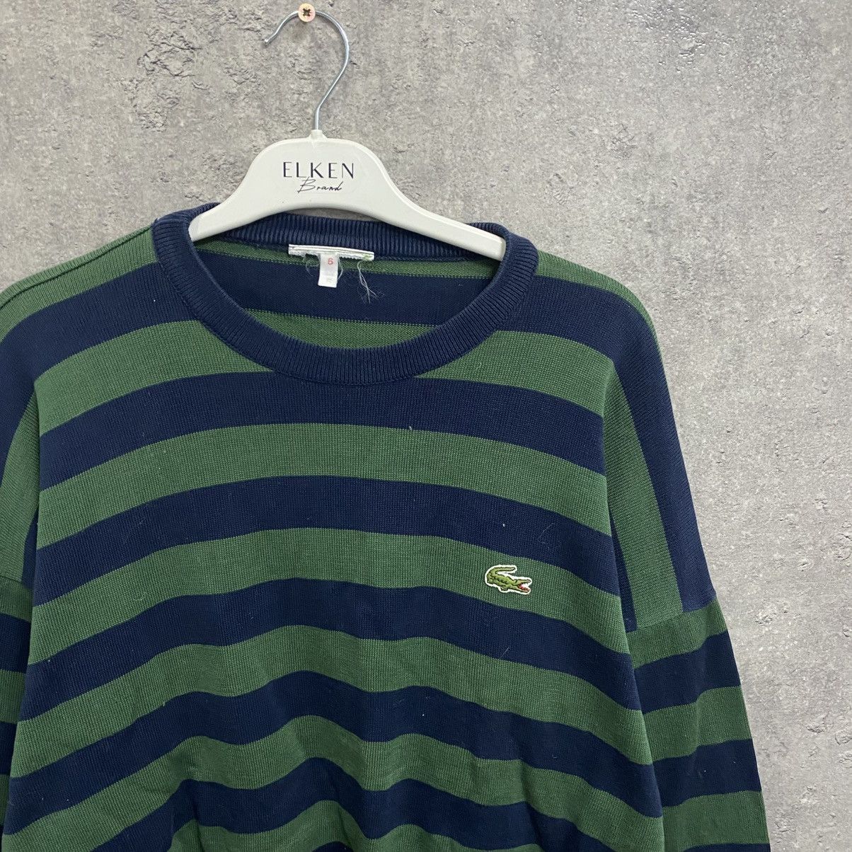 Lacoste Men’s Vintage Lacoste 90s Knit Sweater Striped Sweatshirt Size US M / EU 48-50 / 2 - 5 Thumbnail