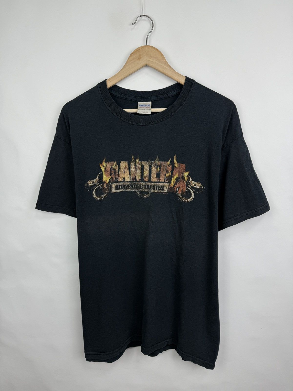 Band Tees 🇺🇸 Vintage 2000 Pantera Reinventing The Steel Skull T-Shirt Size US L / EU 52-54 / 3 - 2 Thumbnail