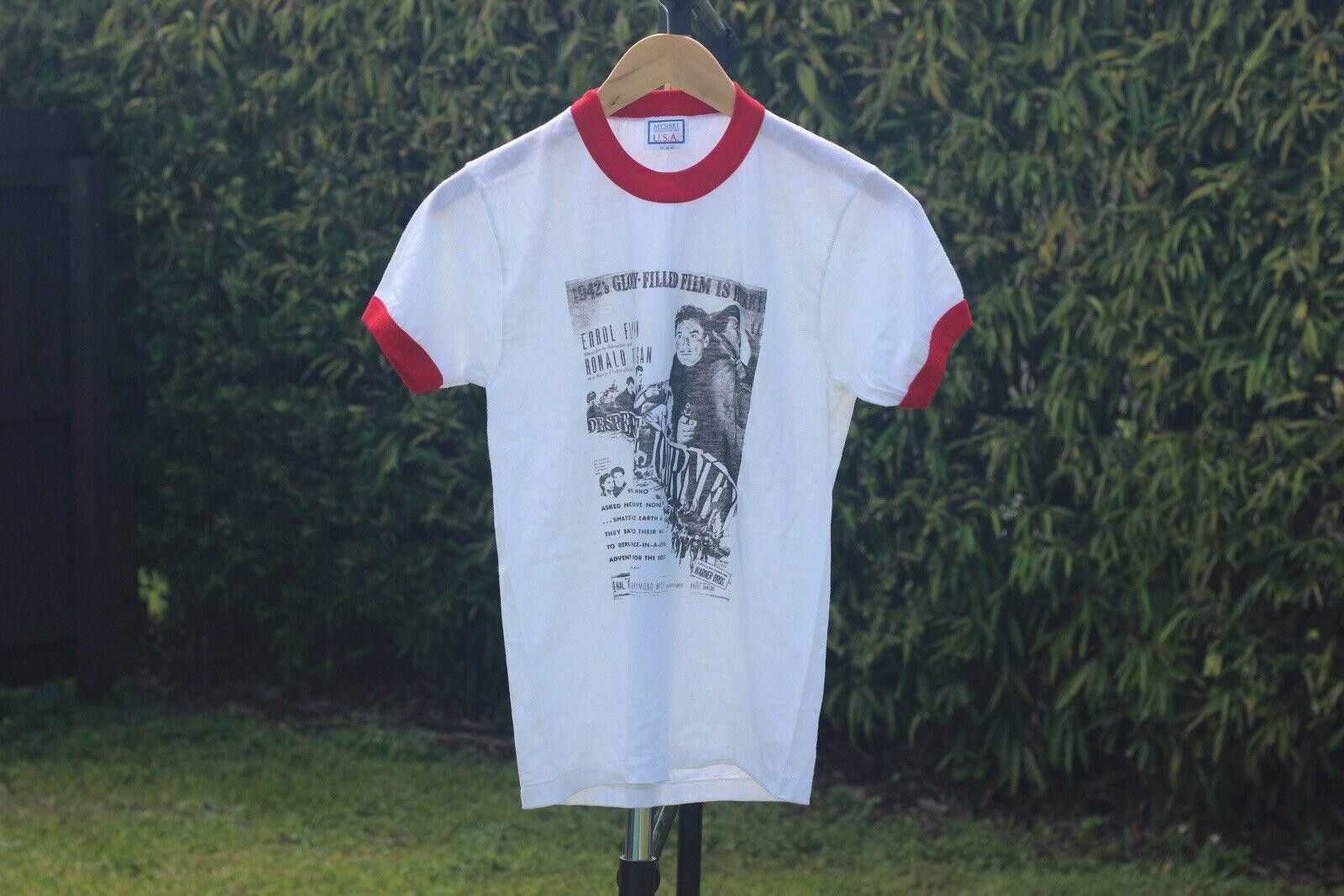Designer VTG 1980s Desperate Journey Ronald Reagan Movie Promo 1942 M Size US M / EU 48-50 / 2 - 1 Thumbnail
