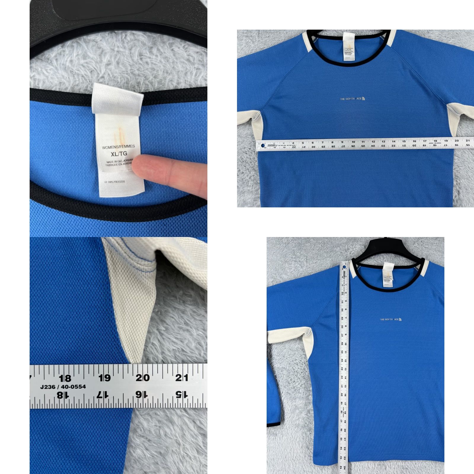 The North Face The North Face Shirt Womens XL Blue White Long Sleeve Vaporwick Poly Size XL / US 12-14 / IT 48-50 - 8 Thumbnail
