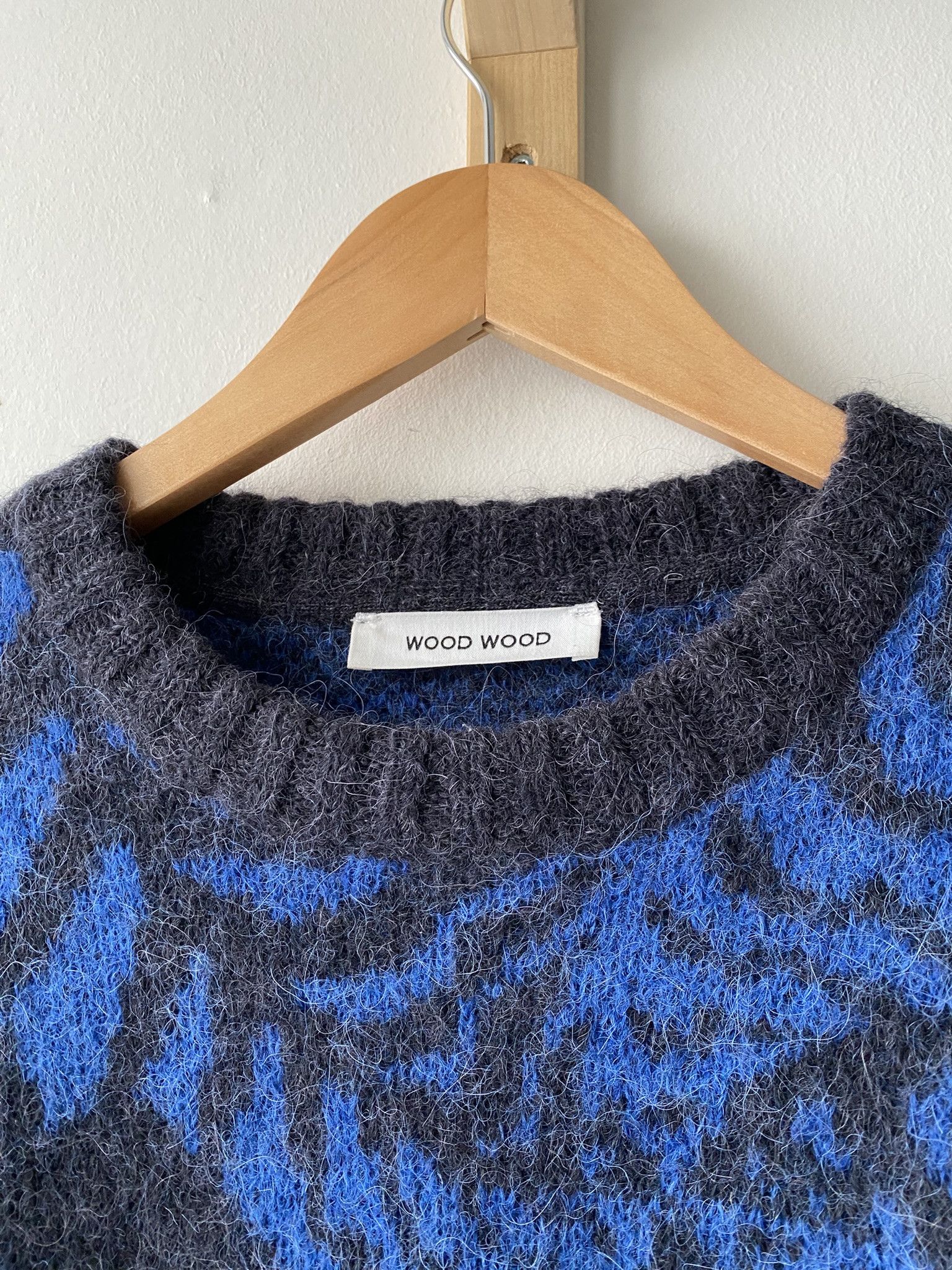 Wood Wood 50/L - Alpaca/Wool - Beckett Jacquard Jumper Size US L / EU 52-54 / 3 - 4 Thumbnail