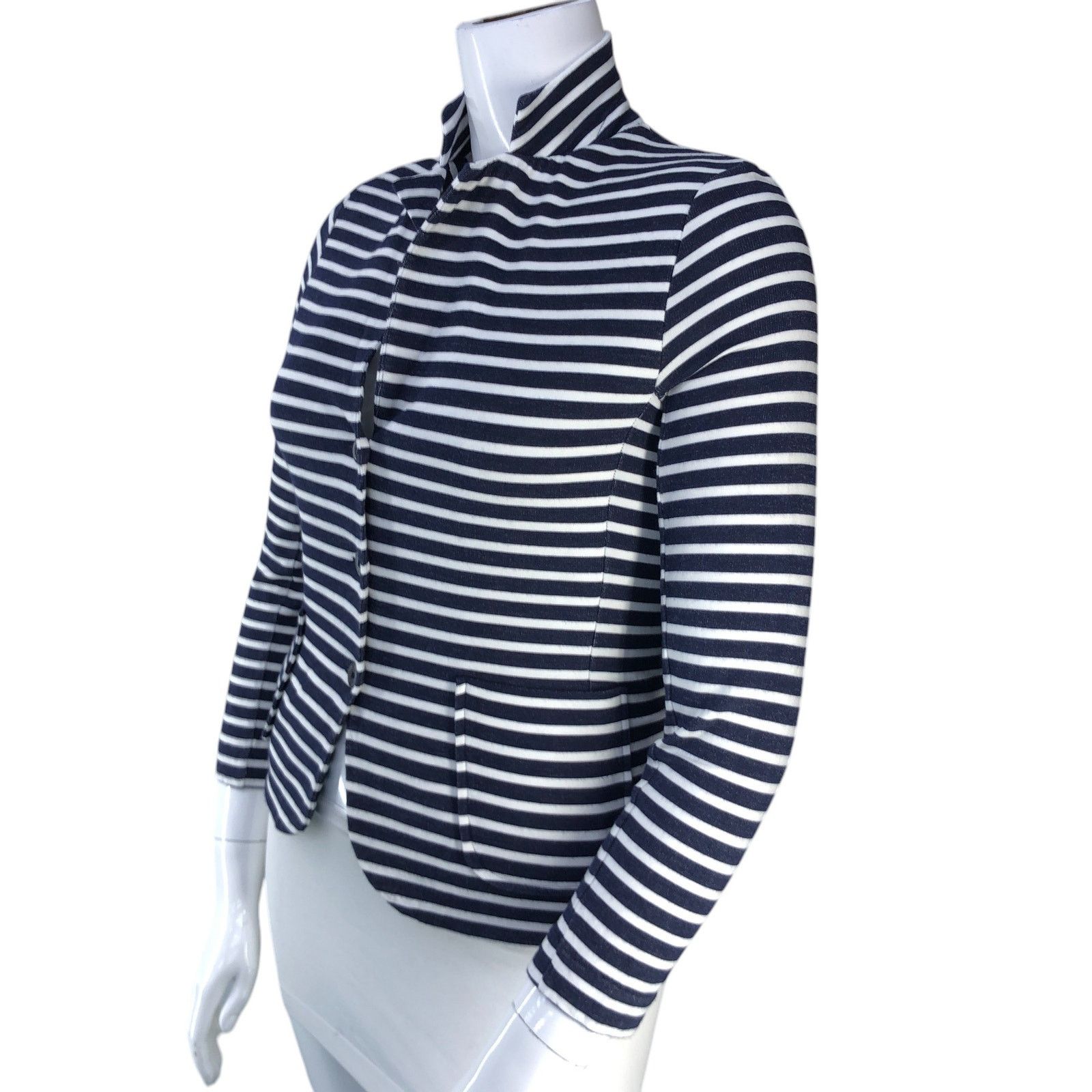 MAJESTIC FILATURES Majestic Filatures Size 2 US M Blazer Soft Touch Striped Size M / US 6-8 / IT 42-44 - 4 Thumbnail