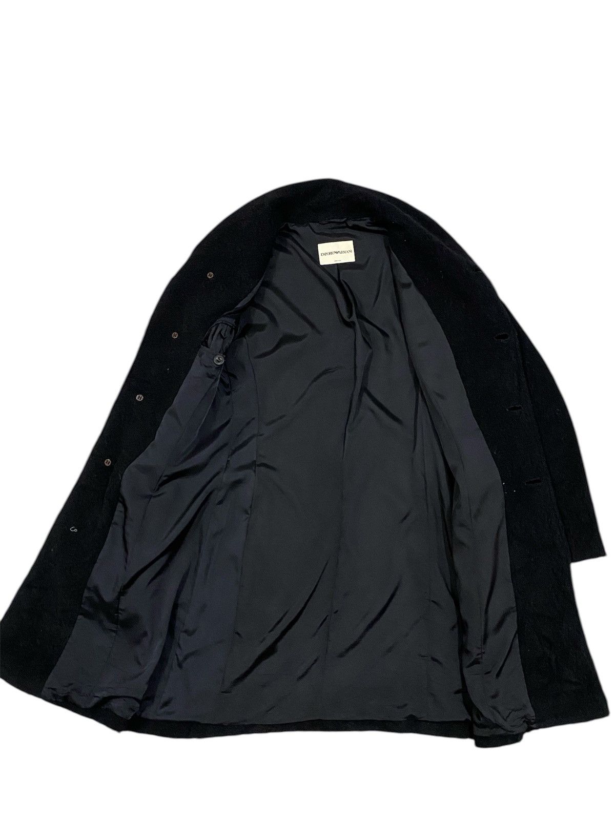 Emporio Armani EMPORIO ARMANI MEN COAT WOOL JACKET BLACK Size US S / EU 44-46 / 1 - 4 Thumbnail