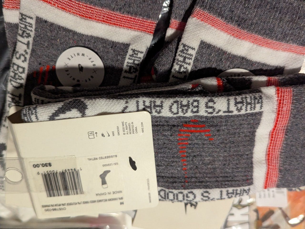 Nike × Off-White Nike X Off-White Socks CN5786-020 Size ONE SIZE - 6 Thumbnail