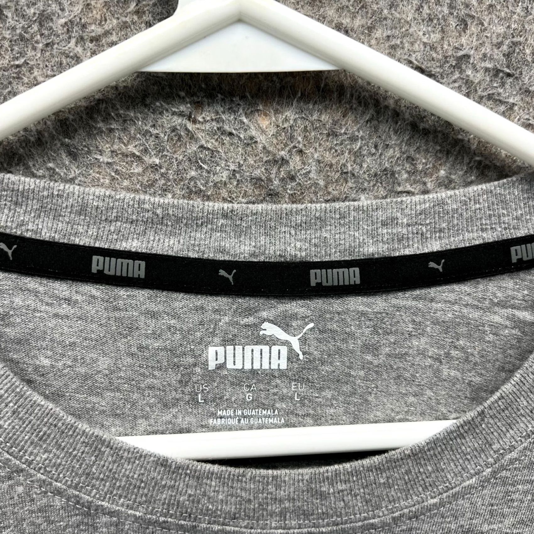 Puma Puma Shirt Mens Large Gray Crewneck Shield Badge Long Sleeve Fleece Spell Out Size US L / EU 52-54 / 3 - 5 Thumbnail