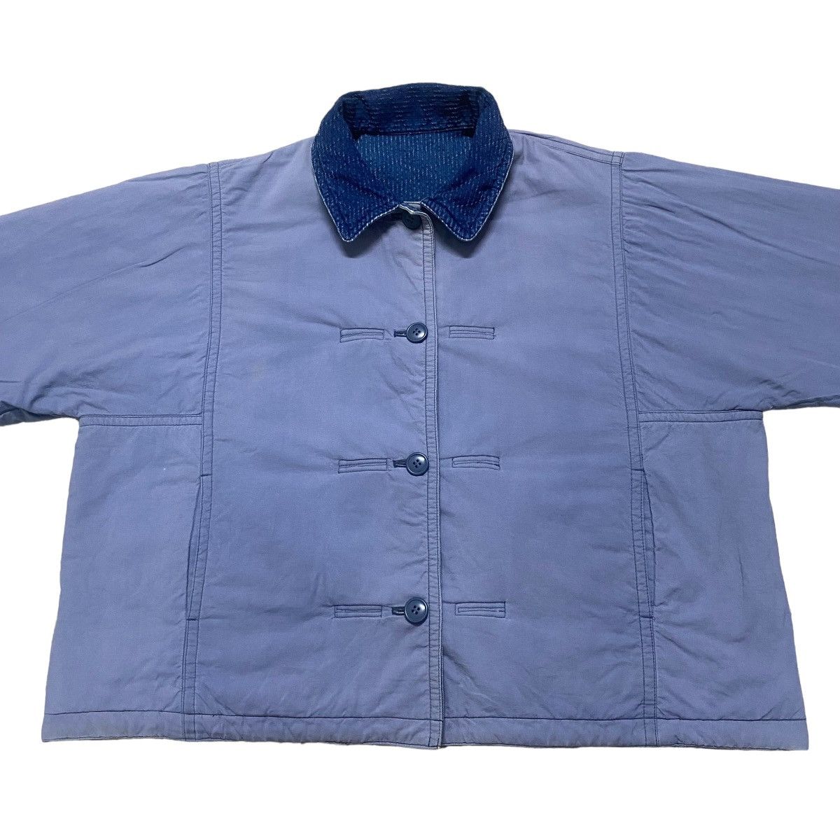 Issey Miyake 80s ISSEY MIYAKE Sashiko Kendo Denim Jacket Reversible Size US M / EU 48-50 / 2 - 12 Thumbnail