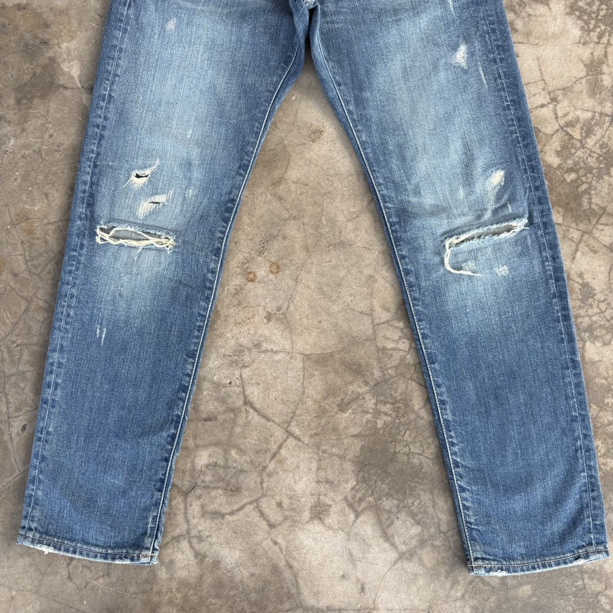 G-Star W29x29.5 Vintage G Star Button Fly Faded Ripped Denim Jean Size US 29 - 4 Thumbnail