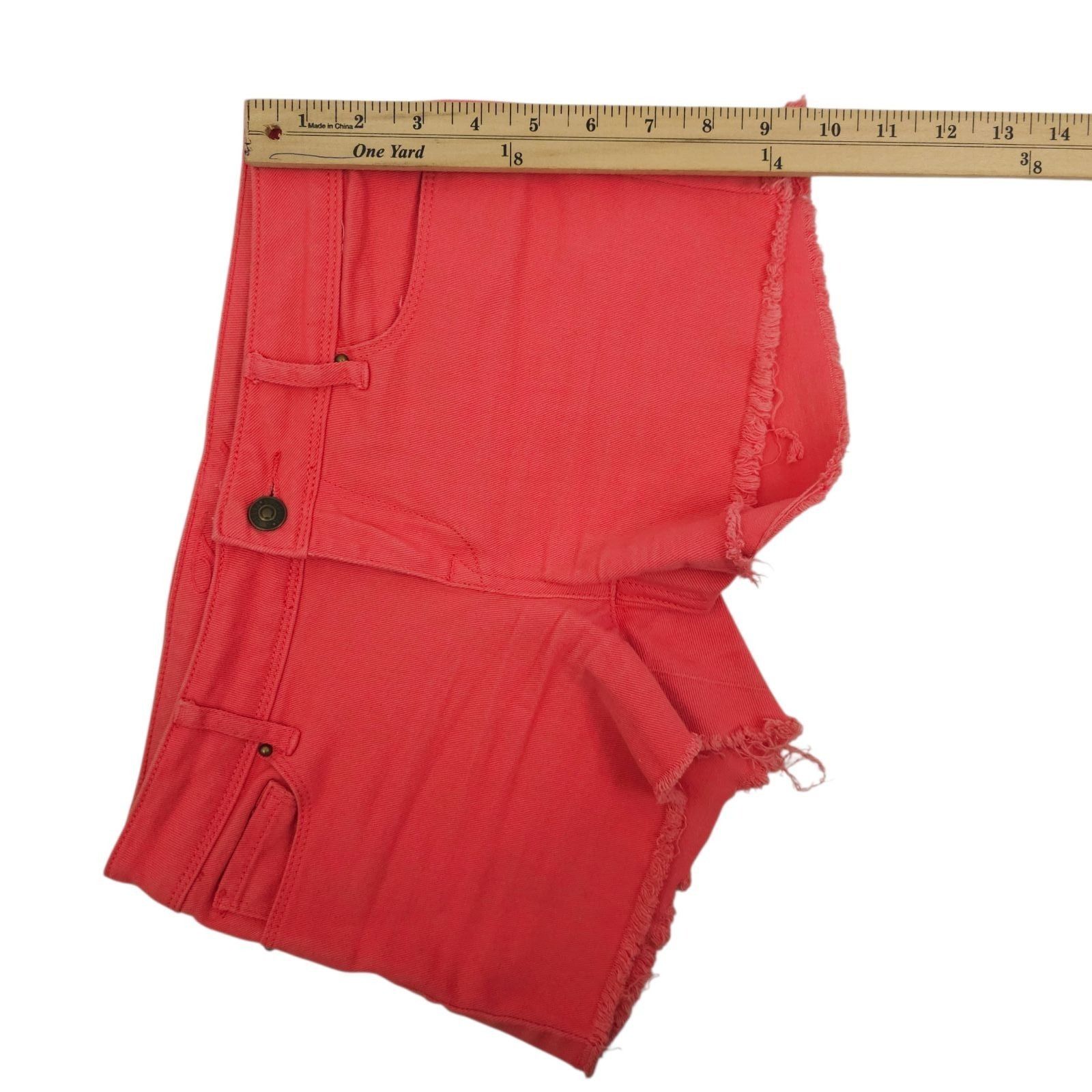 Other Delias Taylor Cut Off Denim Shorts Pink Coral Size 1/2 Low R Size 28" / US 6 / IT 42 - 7 Thumbnail