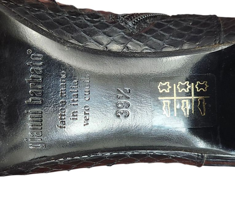 Gianni Barbato Gianni Barbato archive rare Python Leather ankle boots Size US 9.5 / IT 39.5 - 10 Thumbnail