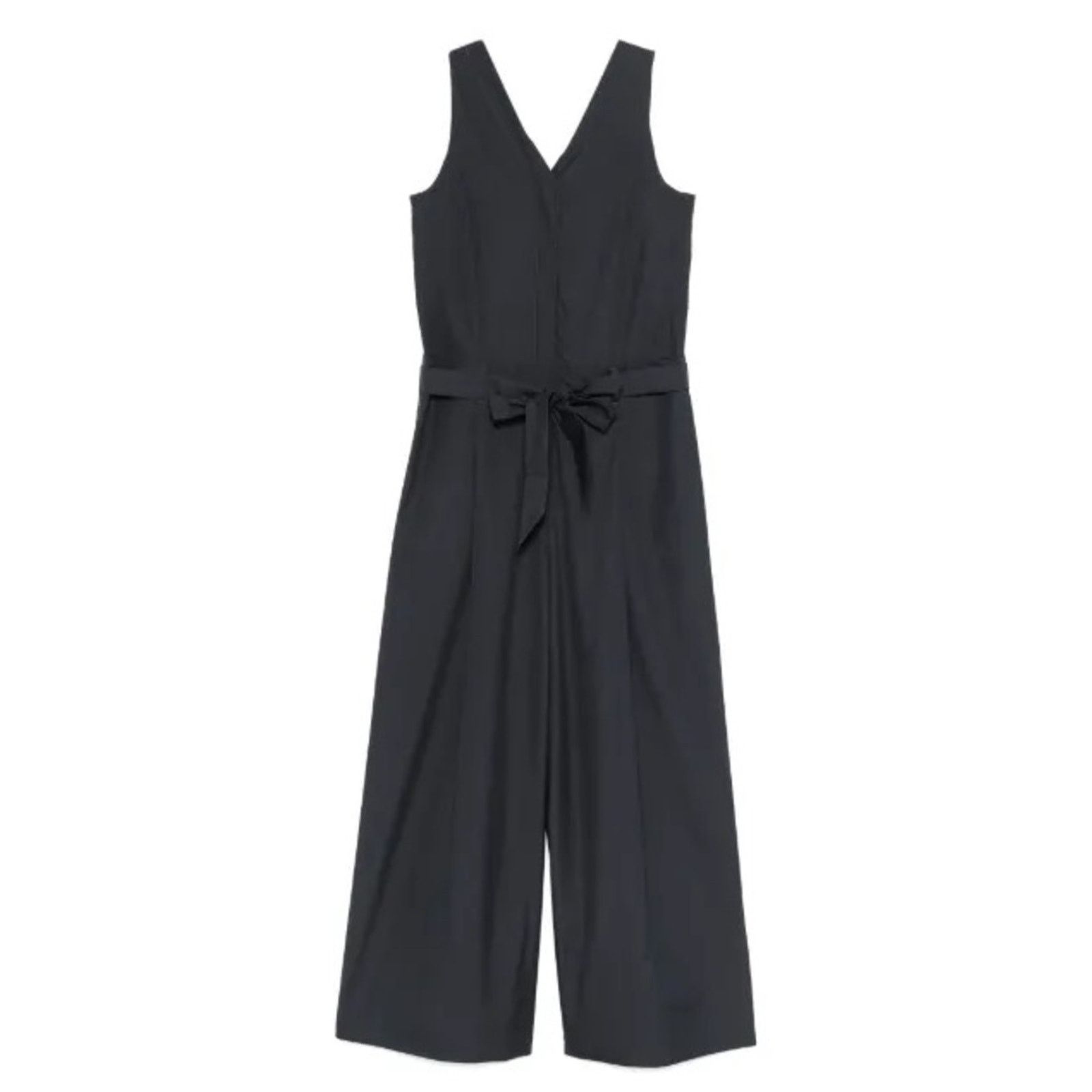 Max Mara S MaxMara $816 Sleeveless Black Jumpsuit No Belt Size US 10 Size 32" / US 10 / IT 46 - 1 Thumbnail