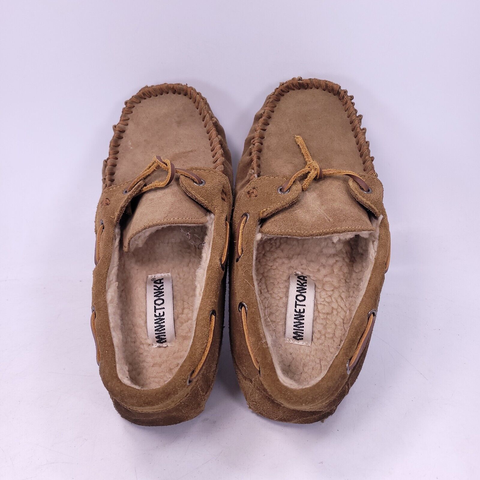 Minnetonka Minnetonka Comfort Slide Moccasin Slipper Mens Size 9 Brown Size US 9 / EU 42 - 4 Thumbnail