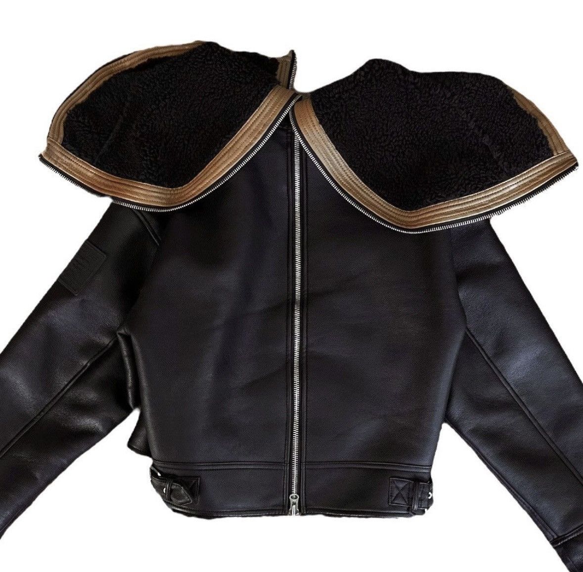 Jean Paul Gaultier × Y/Project Y/PROJECT FW2022 Sherling Split Wire Vegan Leather Jacket Size US S / EU 44-46 / 1 - 3 Thumbnail