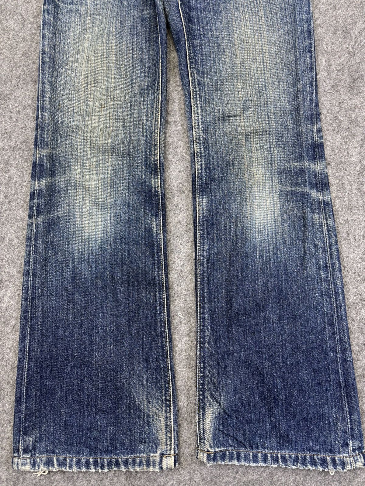 Lee 💥Flare💥Vintage 90s Ms Lee Flare Crazy Fades Denim F909 Size 24" / US 00 / IT 34 - 4 Thumbnail