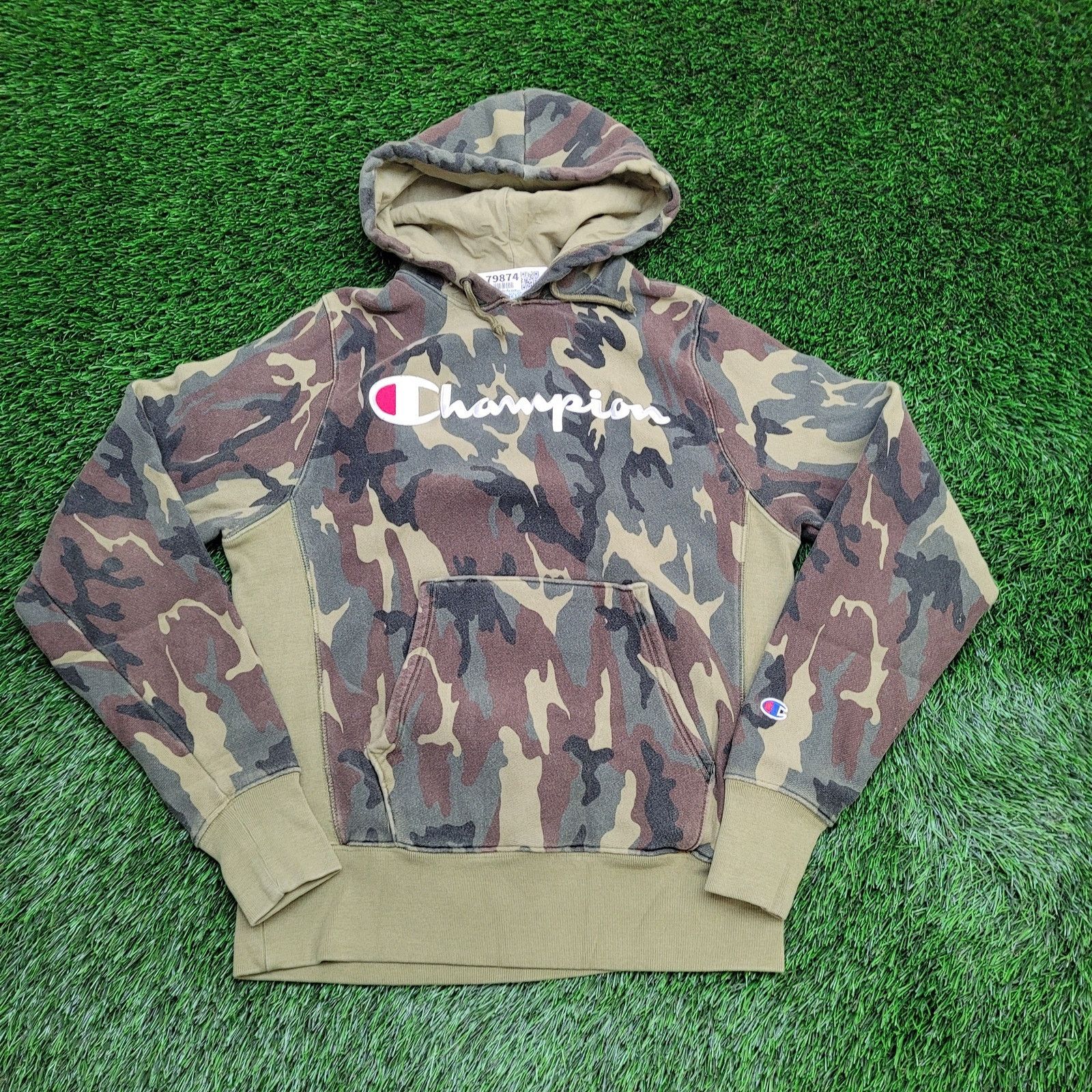 Champion Vintage Y2K Champion Camo Hoodie Medium 20x26 Reverse Weave Grailed