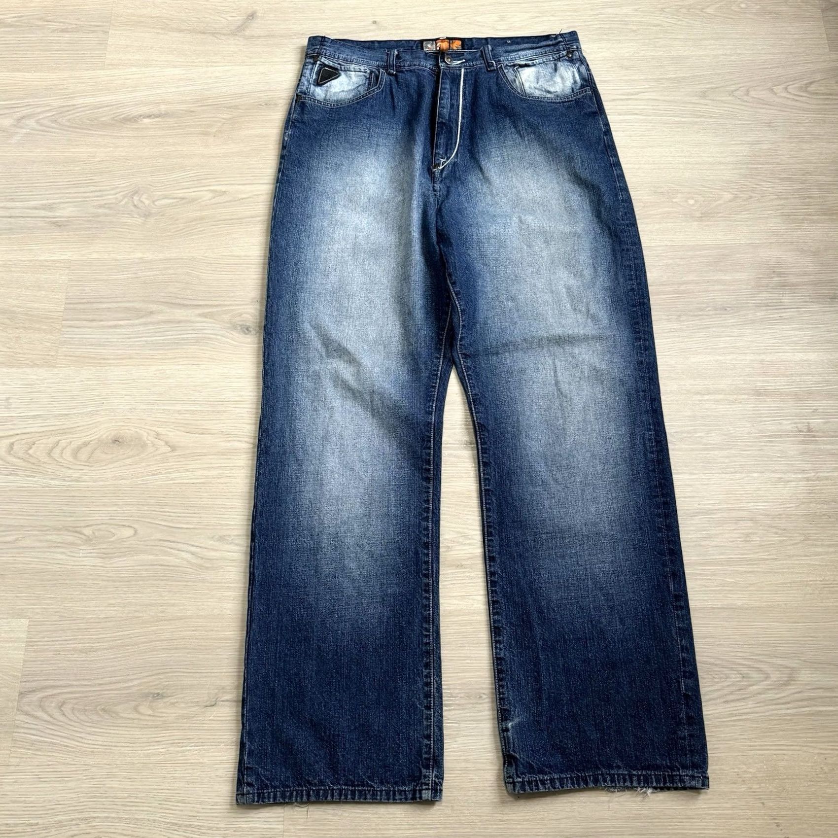 Akademiks VINTAGE Akademiks Baggy Jeans Men 36 Hip Hop Urban Blue 36x32 Size US 36 / EU 52 - 4 Thumbnail