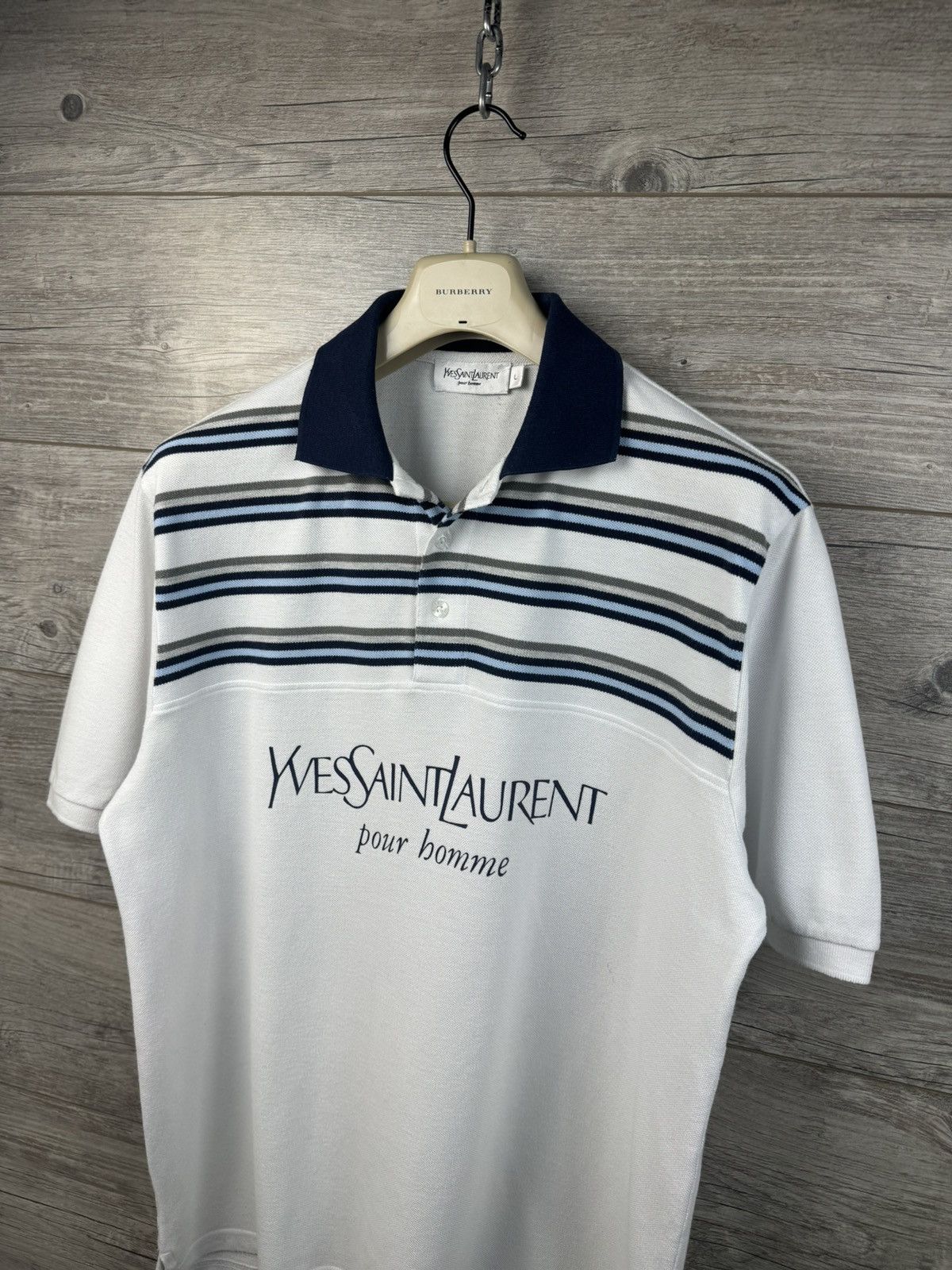 Yves Saint Laurent YSL POLO T-SHIRT RARE VINTAGE BIG LOGO YVES SAINT LAURENT Size US L / EU 52-54 / 3 - 5 Thumbnail