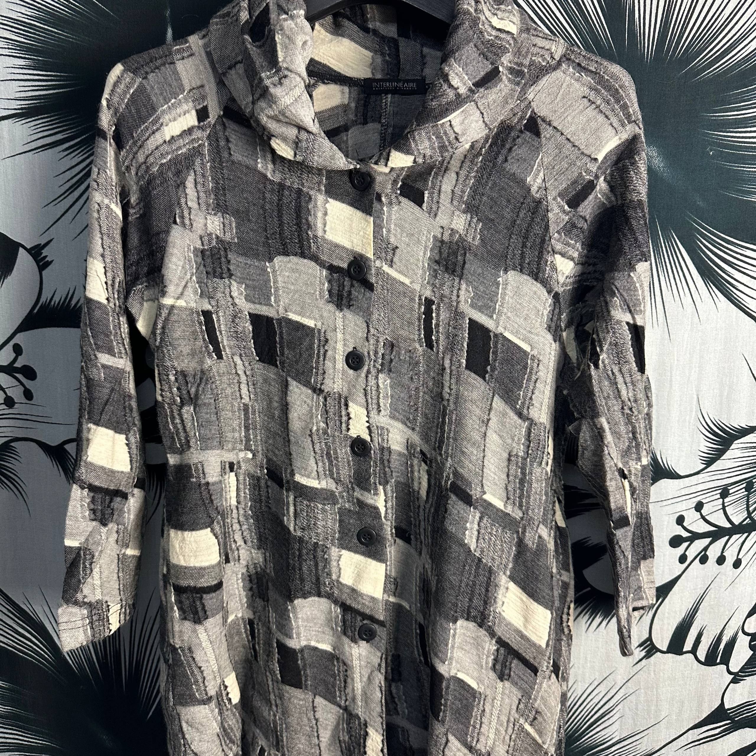Japanese Brand Archive INTERLINEAIRE Cult Avant Garde Patchwork Sweater Size US M / EU 48-50 / 2 - 8 Thumbnail