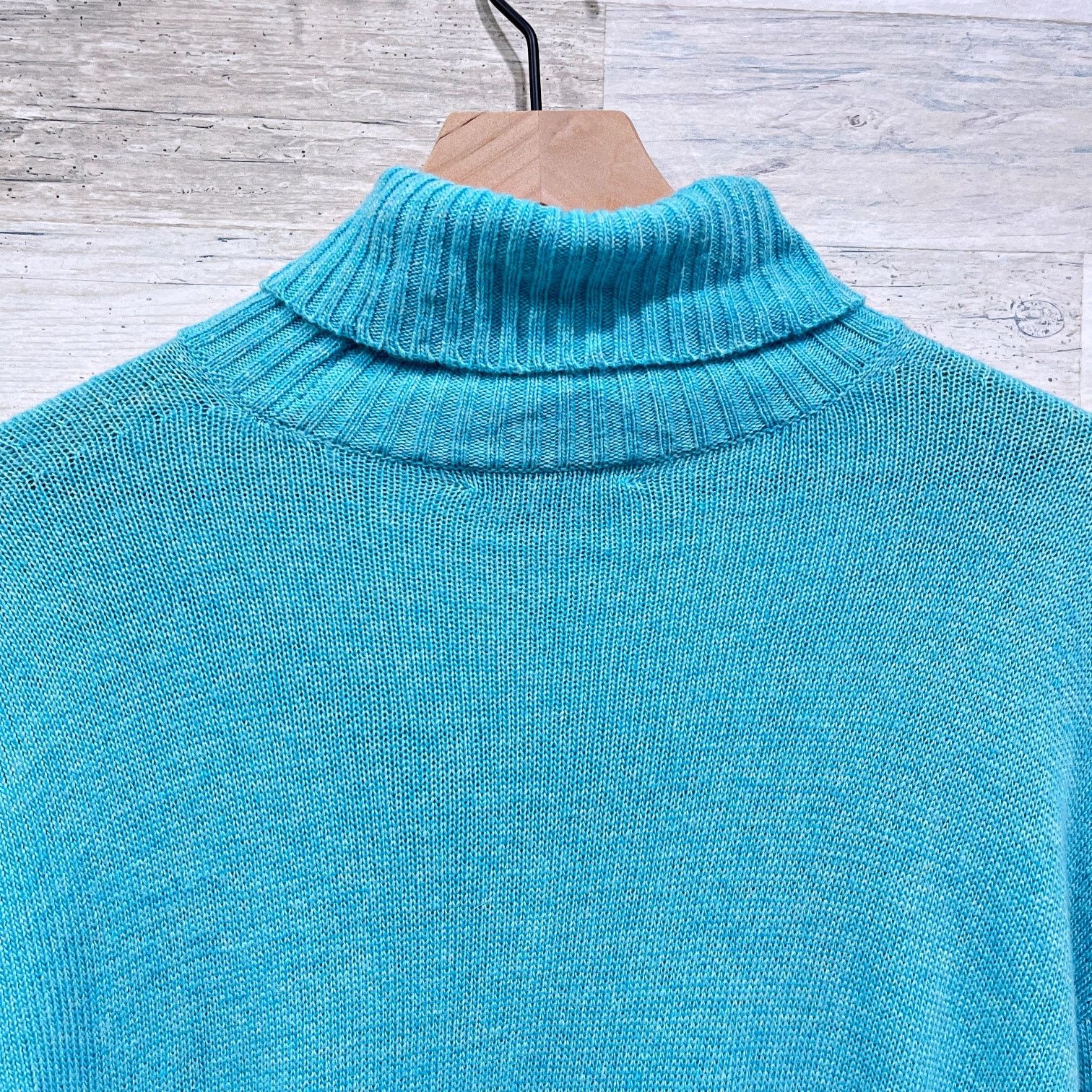 J.Crew J Crew Relaxed Wool Turtleneck Sweater Blue Womens S Size S / US 4 / IT 40 - 4 Thumbnail