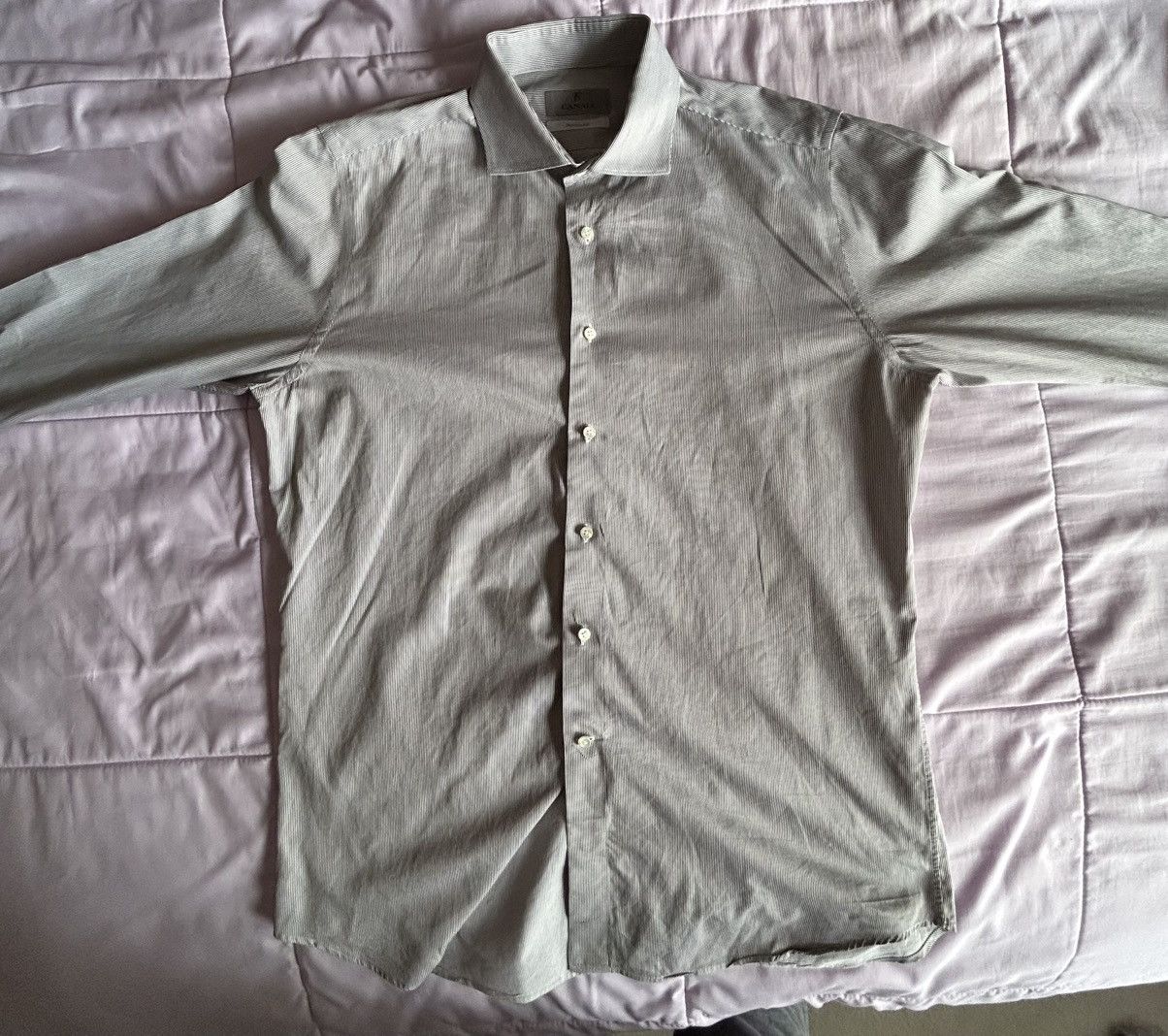 Canali Canali Impeccabile Mens Shirt 16.5/42 Slim Made in Italy Size US L / EU 52-54 / 3 - 2 Thumbnail
