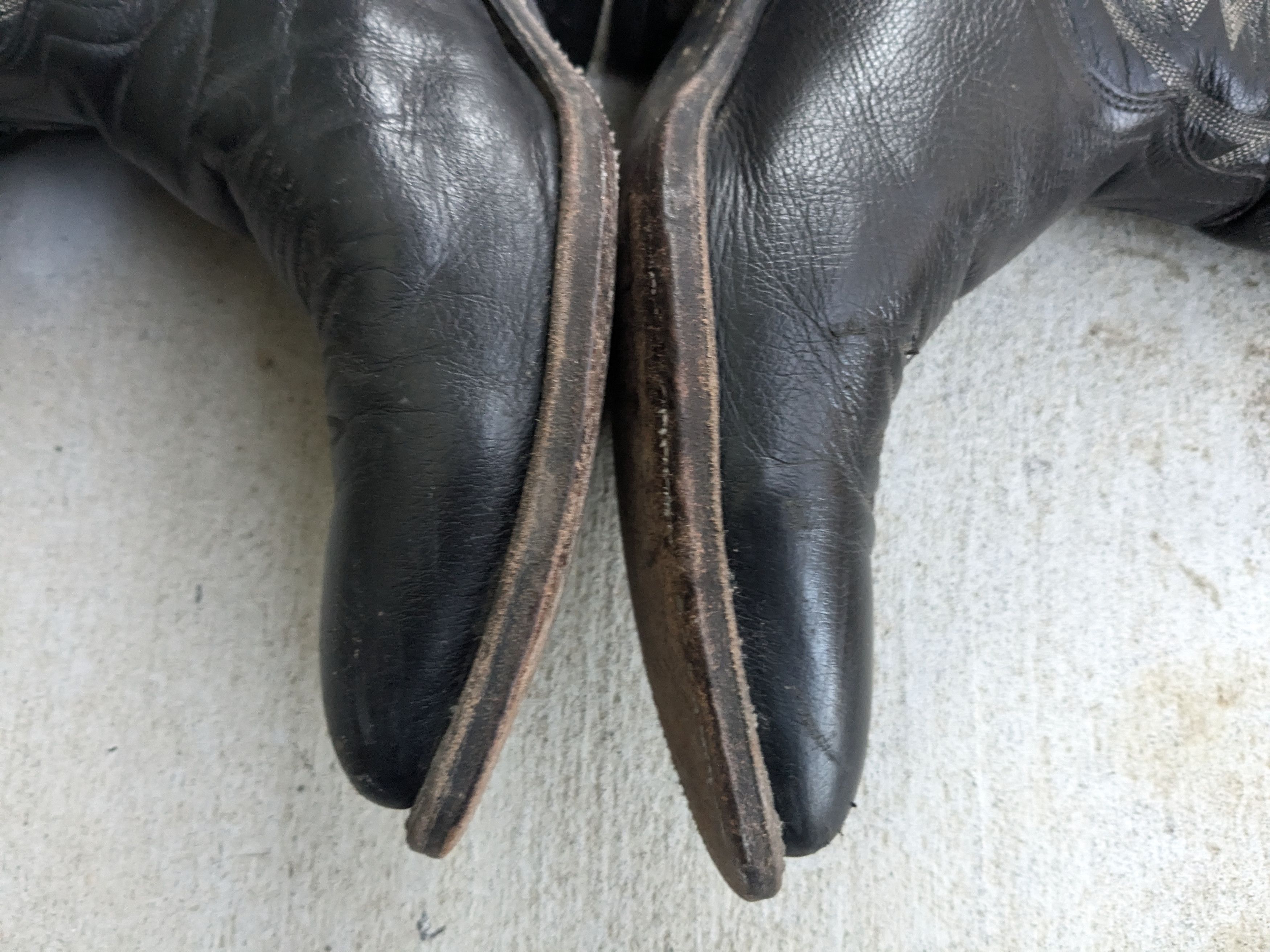 Dan Post Dan Post Cowboy Boots Black 9.5 D USA Leather Western Size US 9.5 / EU 42-43 - 8 Thumbnail