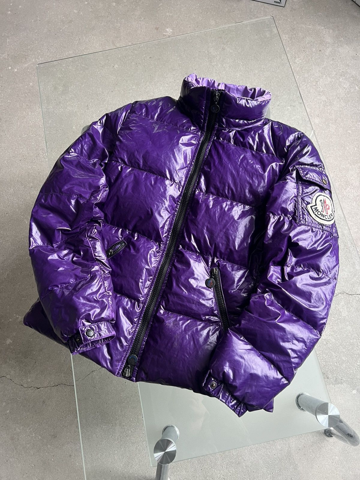Moncler Moncler Badia Down jacket purple Size S / US 4 / IT 40 - 1 Thumbnail