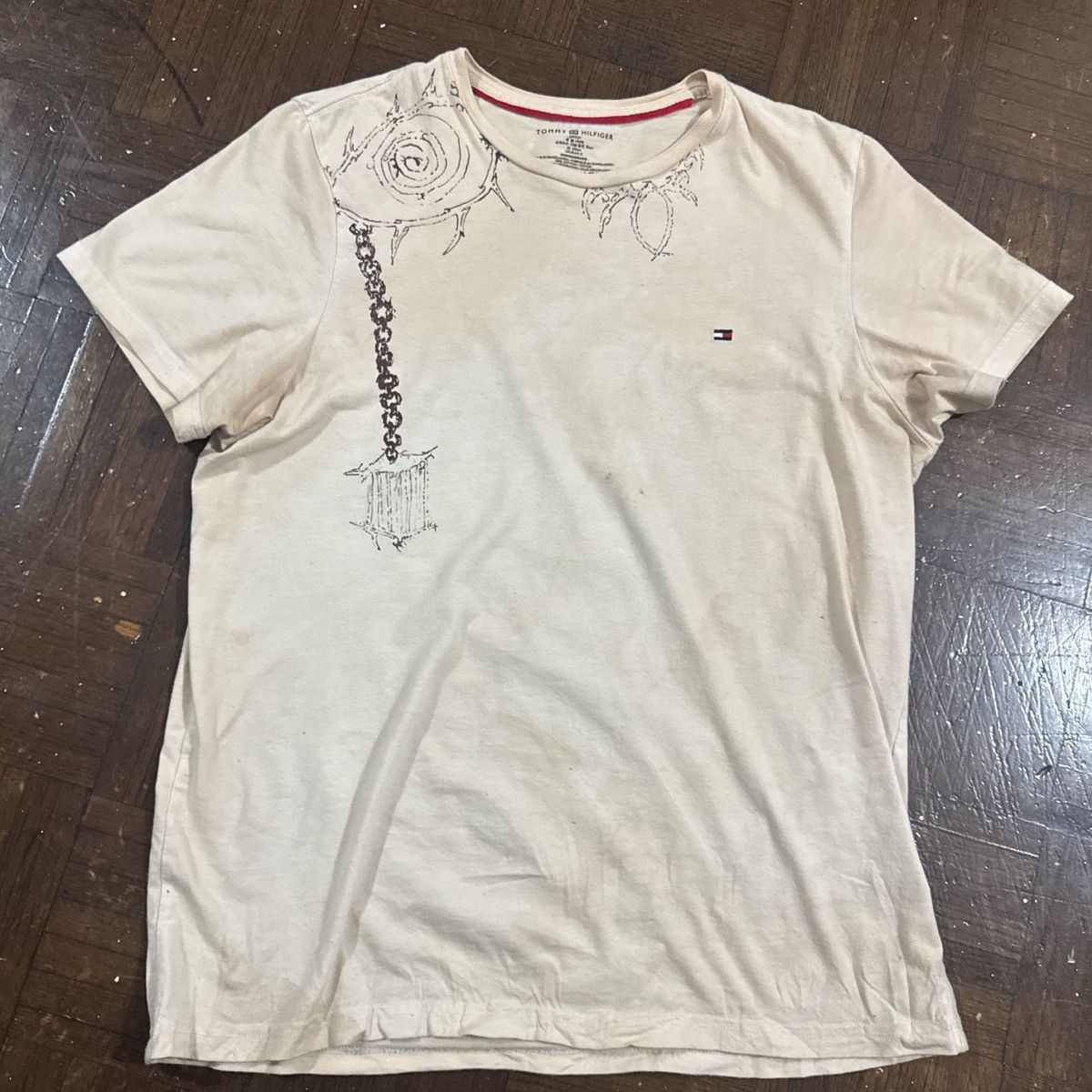 Tommy Hilfiger “A frozen tear” freehand custom Size US S / EU 44-46 / 1 - 2 Thumbnail
