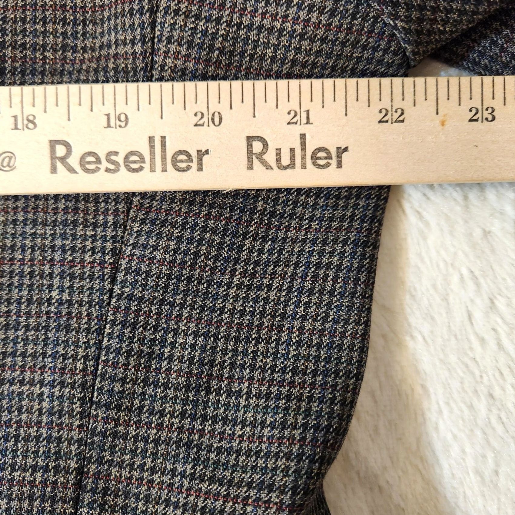 Ralph Lauren VINTAGE Mich 44R Brown Wool Houndstooth Plaid Jacket Canada Size US S / EU 44-46 / 1 - 6 Thumbnail