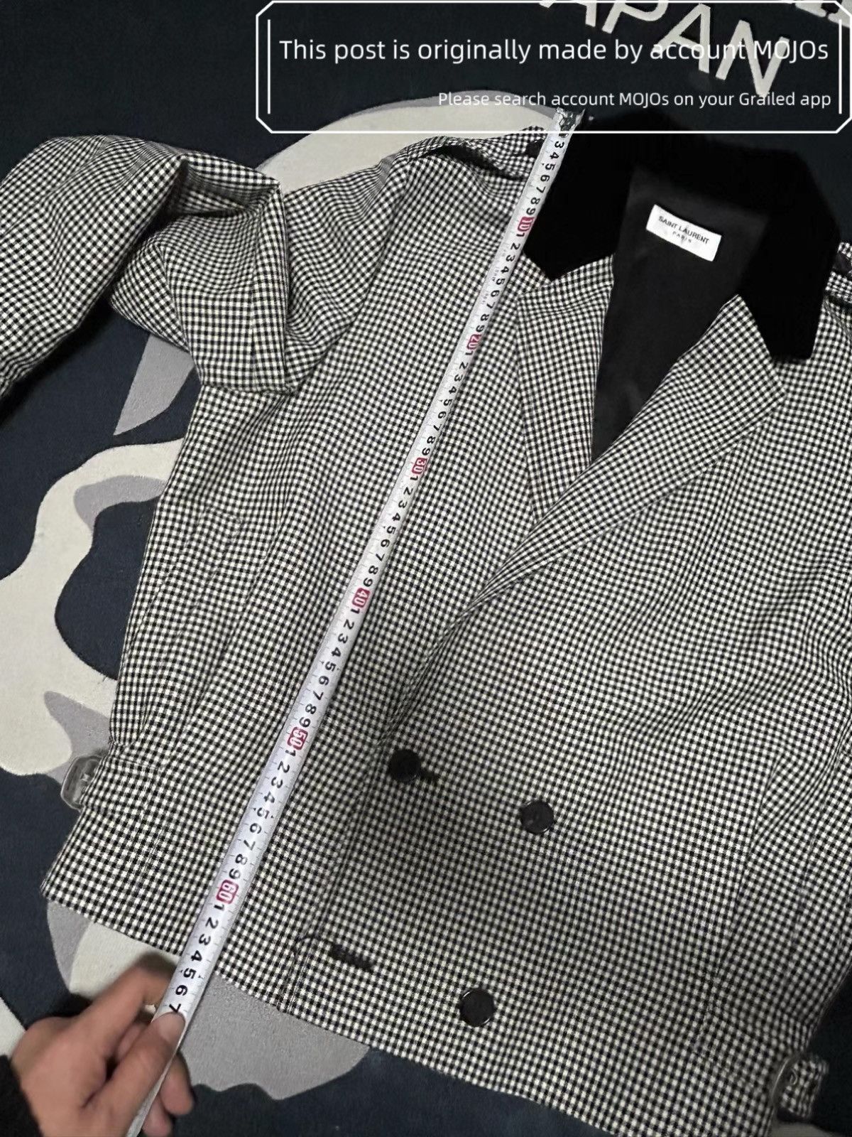 Saint Laurent Paris Sz 50 Saint Laurent Paris Black & White Plaid Jacket mojos11 Size US M / EU 48-50 / 2 - 6 Thumbnail