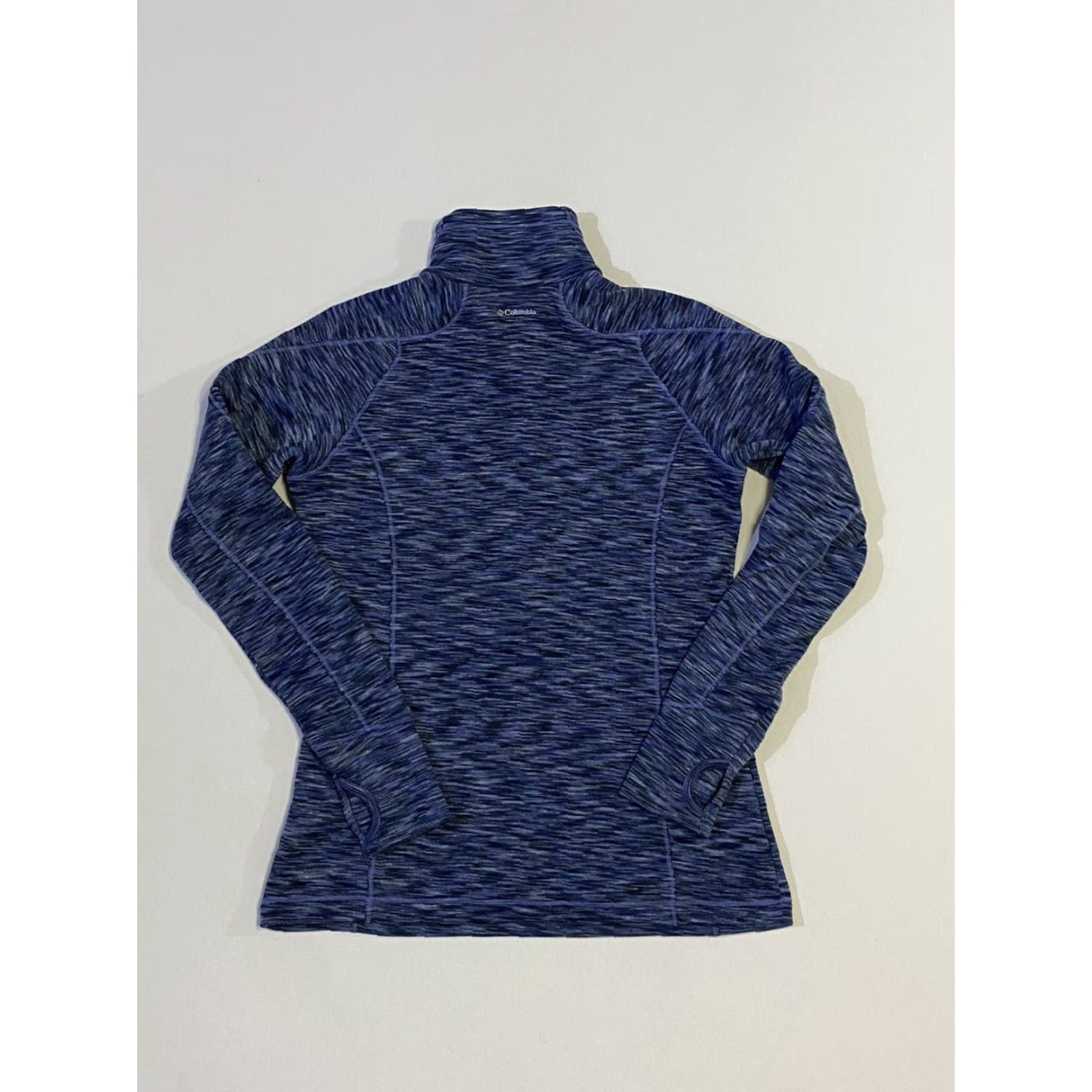 Vintage Columbia Fleece Pullover Half Zip Jacket Women's Small Navy Blue Aztec Pattern Short Mid-Length Regular Size Size S / US 4 / IT 40 - 2 Thumbnail