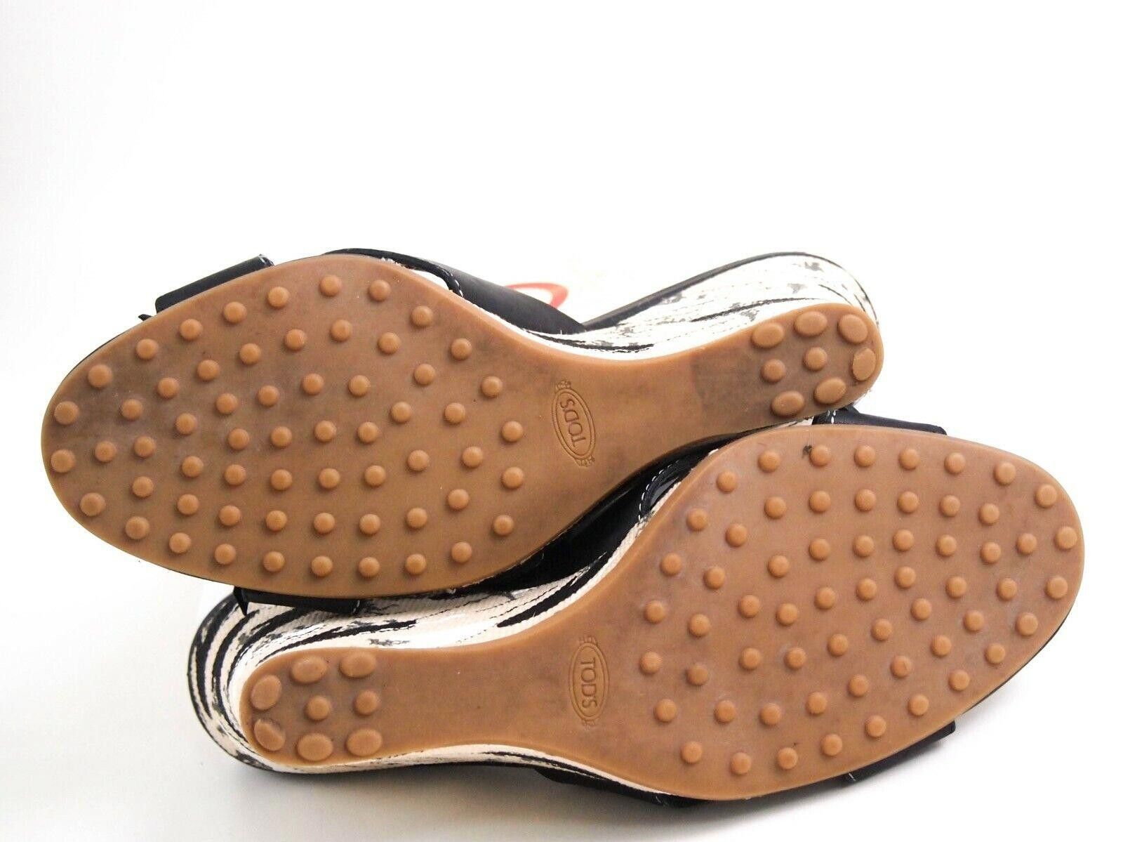 Tod's Tod's Wedge Mules Sandals Black Leather US 7.5 EU 37.5 Size US 7.5 / IT 37.5 - 8 Thumbnail
