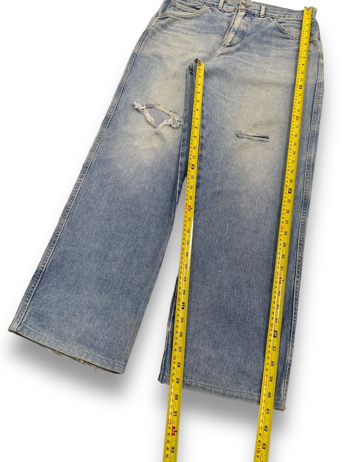 JNCO Vintage Japanese Brand Pool Blue Wash Baggy Distressed Jeans Size US 32 / EU 48 - 15 Thumbnail